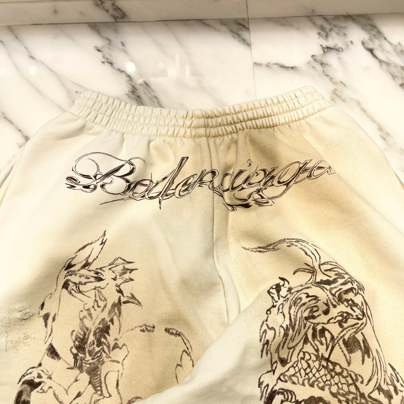 BALENCIAGA 2024SS TAT BAGGY Sweat Long Pants 787357 Size XXS バレンシアガ タットバギー スウェットロングパンツ サイズXXS