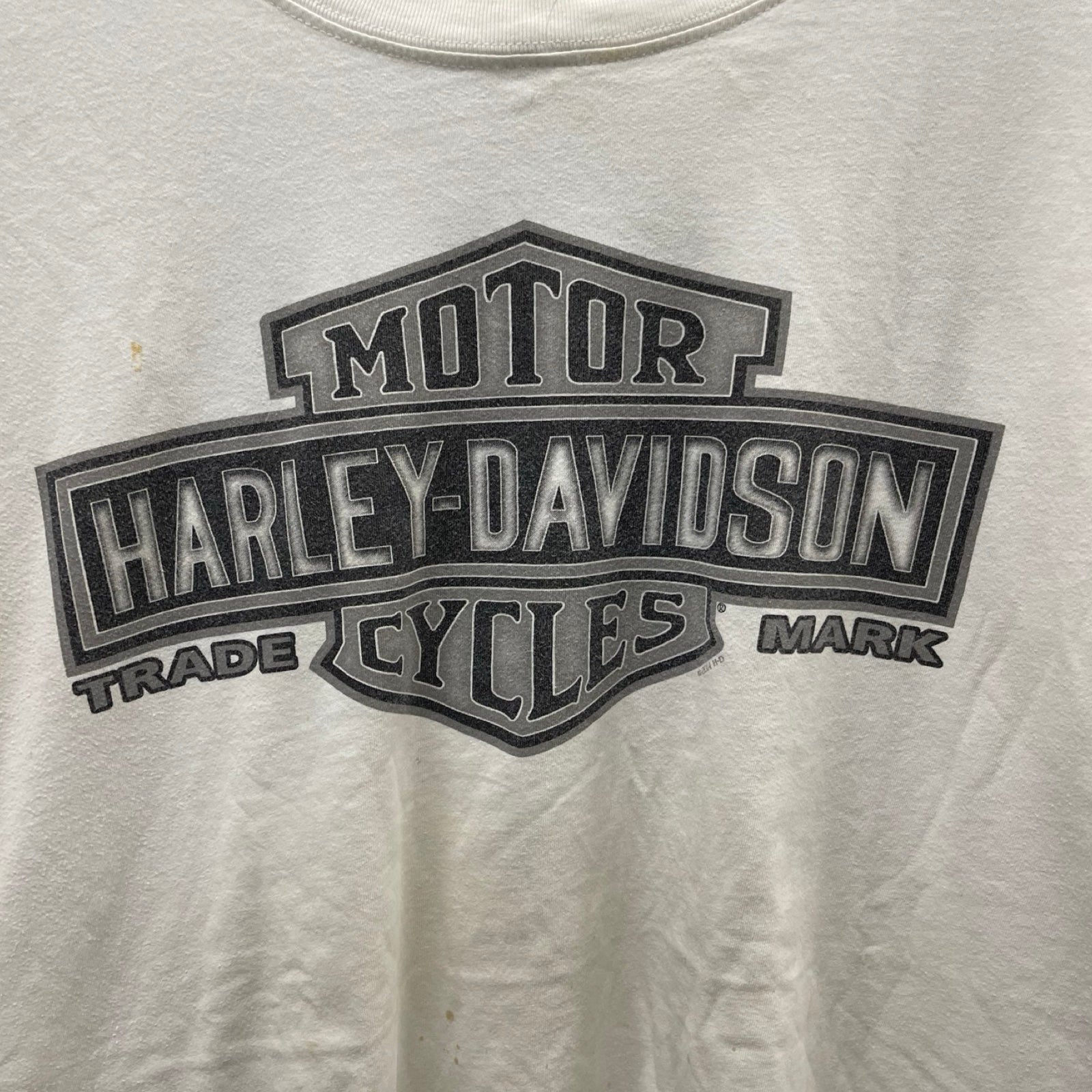 Vintage 00's Harley-Davidson "PETERSON'S" 2004 Skull Print L/S Tee Size 2XL