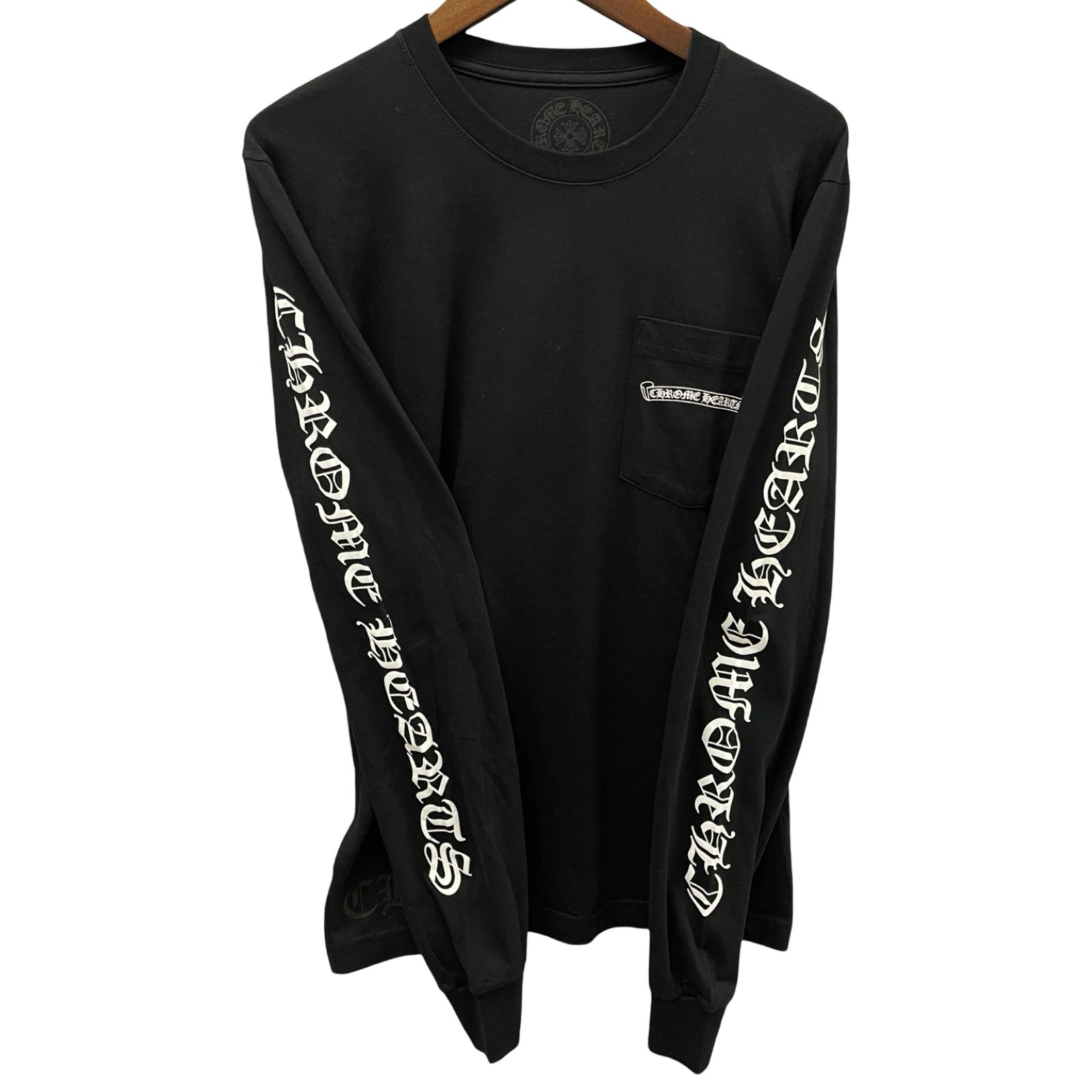 CHROME HEARTS Back Scroll Label Logo Long Sleeve Tee Size L