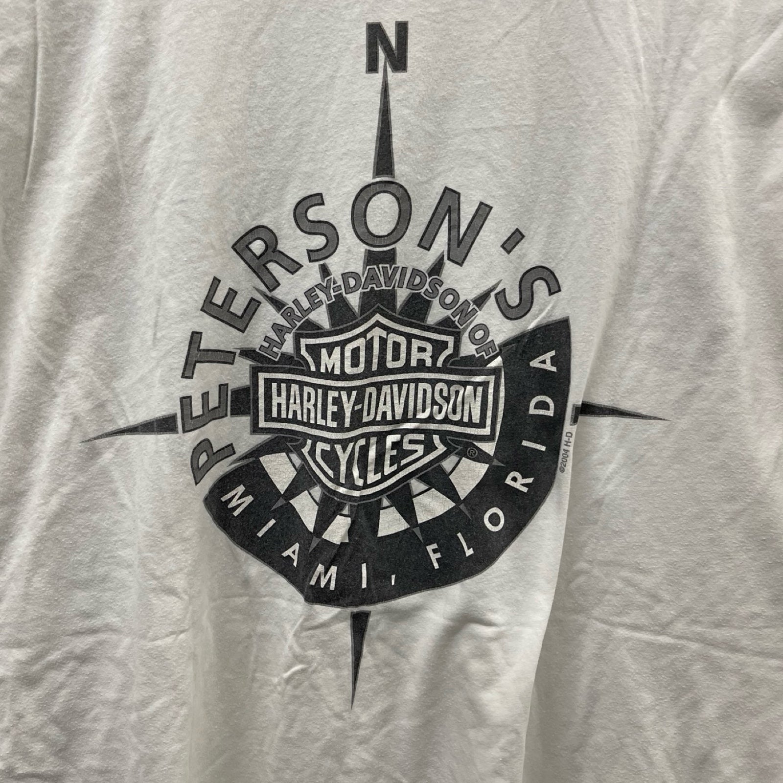 Vintage 00's Harley-Davidson "PETERSON'S" 2004 Skull Print L/S Tee Size 2XL