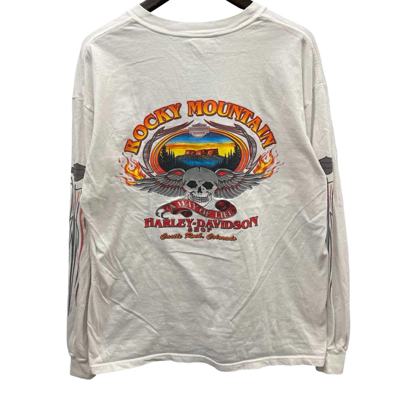 Vintage 00's Harley-Davidson ROCKY MOUNTAIN "A WAY OF LIFE" 2005 L/S Tee Size L