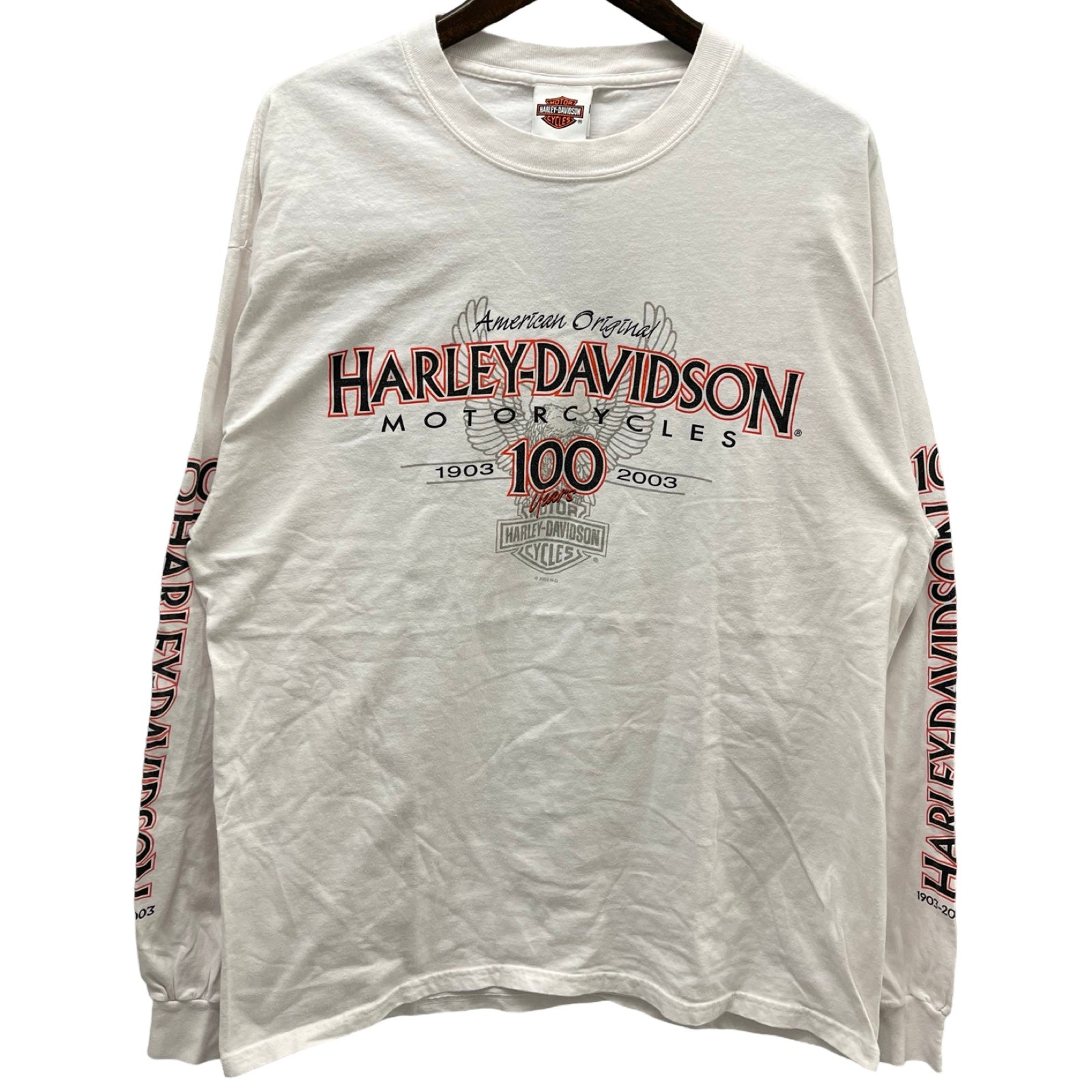 Vintage 00's Harley-Davidson "American Original 100 Year's" 2002 L/S Tee Size L