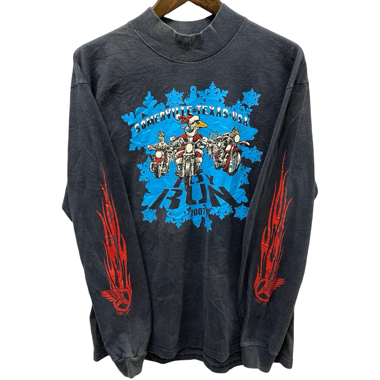 Vintage 00's TOY RUN "SOMERVILLE TEXAS USA" 2007 L/S Tee Size M