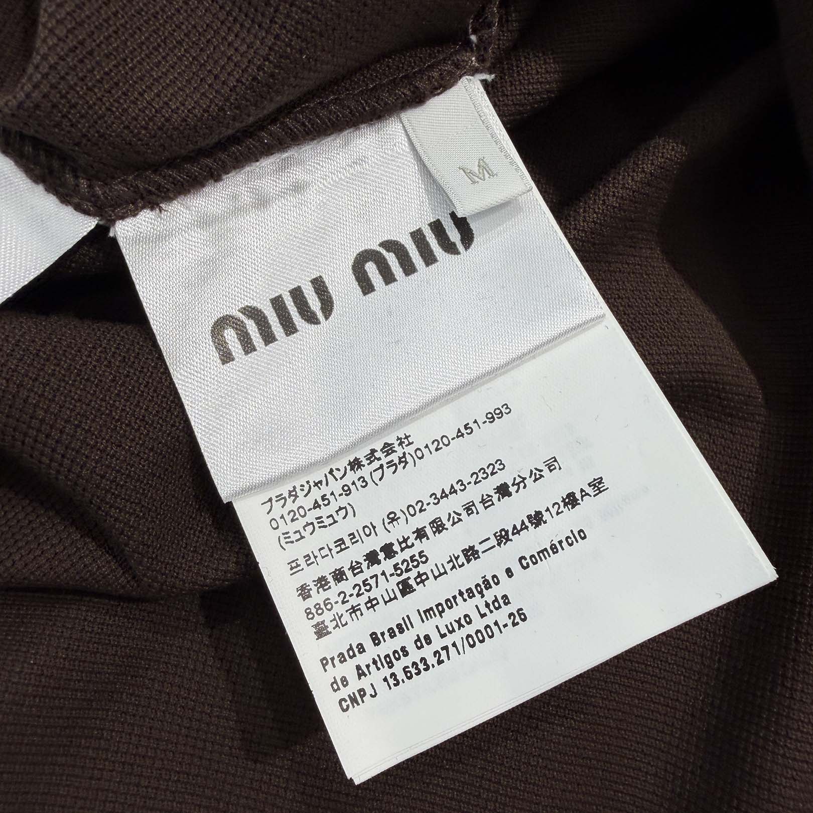 MIU MIU 2024SS Cotton Piqué Polo Shirt MJL019_14RW_F0324_S_OOO Size M ミュウミュウ コットンピケ ポロシャツ サイズM