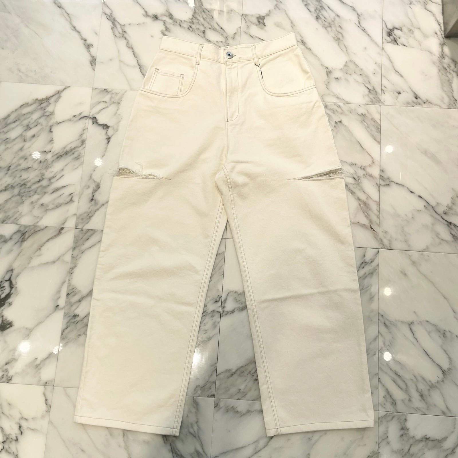 Maison Margiela 2020AW 1 JEANS Slash Detail Cut Off Denim Pants S51LA01006 S47399 Size 44 メゾンマルジェラ 1ジーンズ スラッシュディティール カットアウト デニムパンツ サイズ44