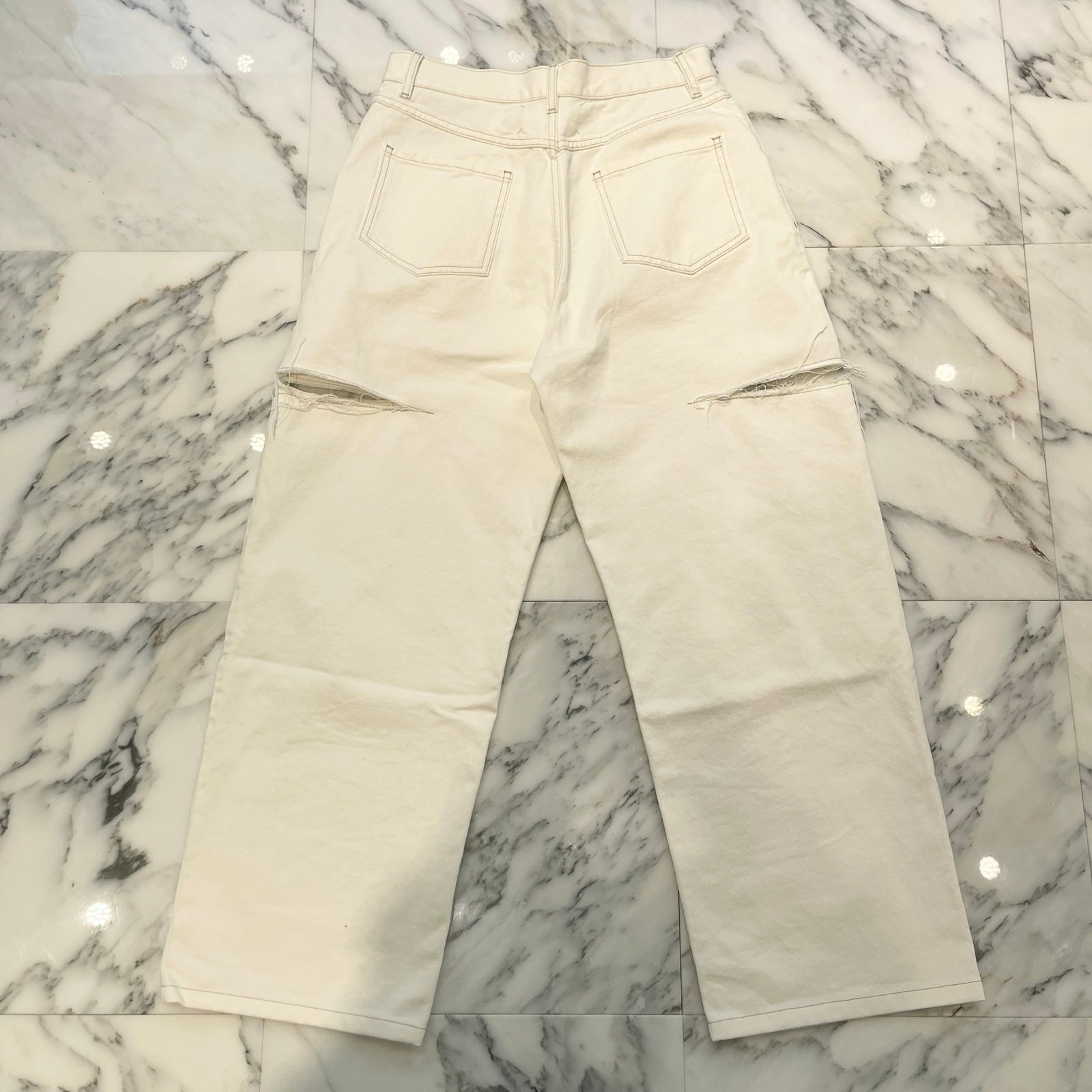 Maison Margiela 2020AW 1 JEANS Slash Detail Cut Off Denim Pants S51LA01006 S47399 Size 44 メゾンマルジェラ 1ジーンズ スラッシュディティール カットアウト デニムパンツ サイズ44