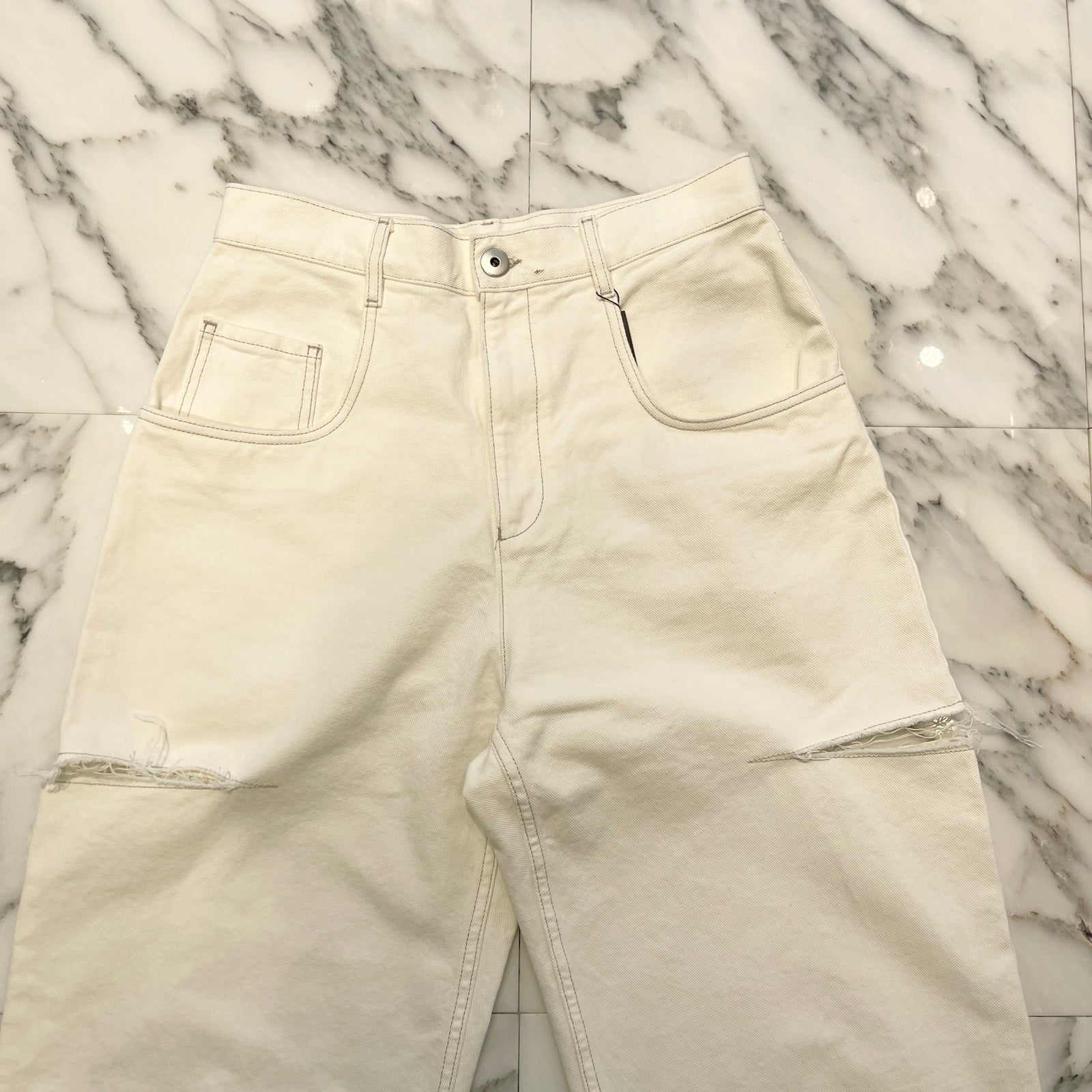 Maison Margiela 2020AW 1 JEANS Slash Detail Cut Off Denim Pants S51LA01006 S47399 Size 44 メゾンマルジェラ 1ジーンズ スラッシュディティール カットアウト デニムパンツ サイズ44