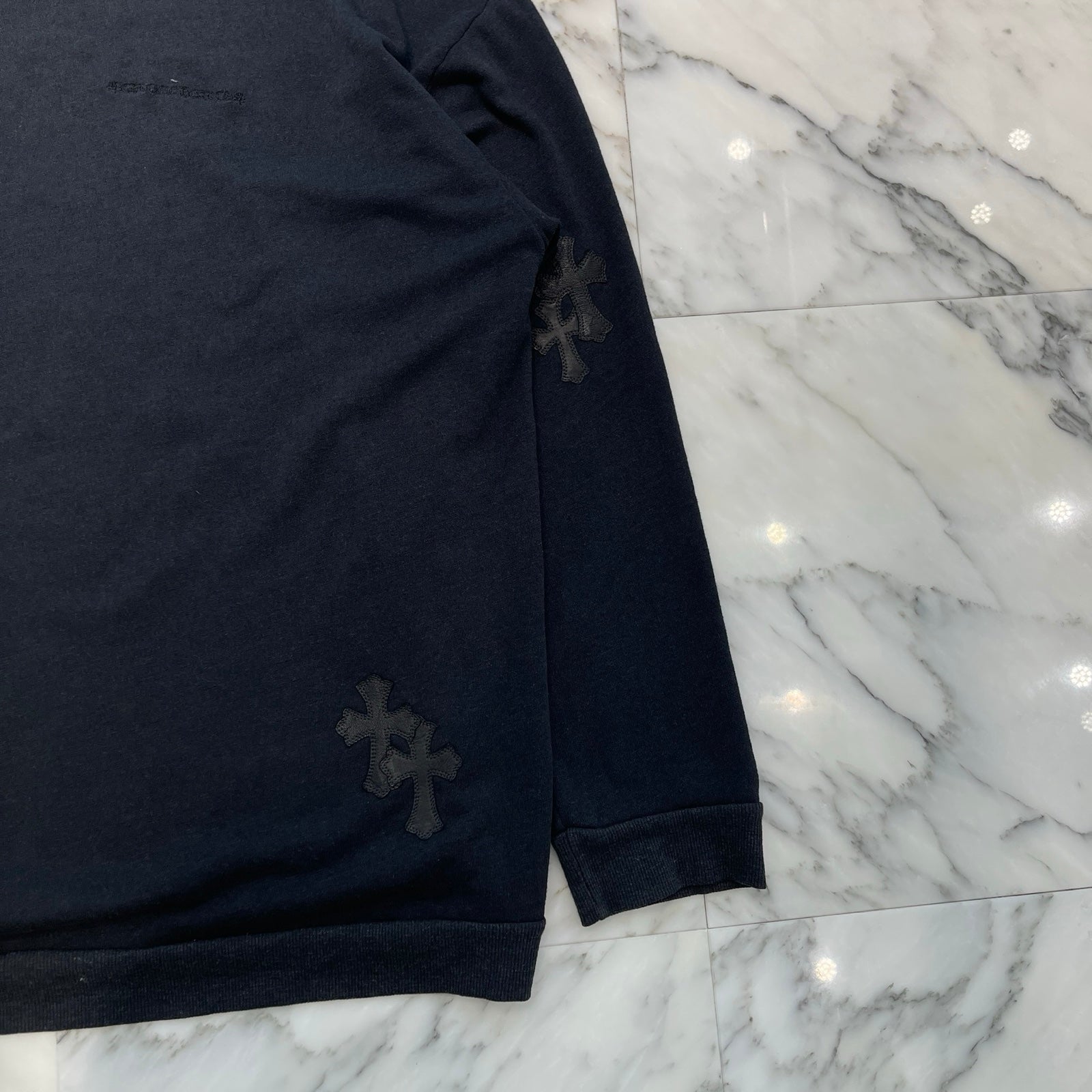CHROME HEARTS／クロスパッチ付 オーバーサイズ スウェット XL