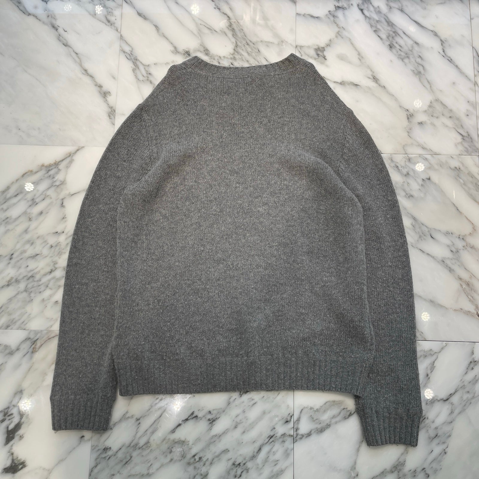 PRADA 2020AW Cashmere Blend Logo Crew Neck Knit Sweater UMB223 S211 1YMW Size 50 プラダ カシミヤ混 ロゴ クルーネックニットセーター サイズ50