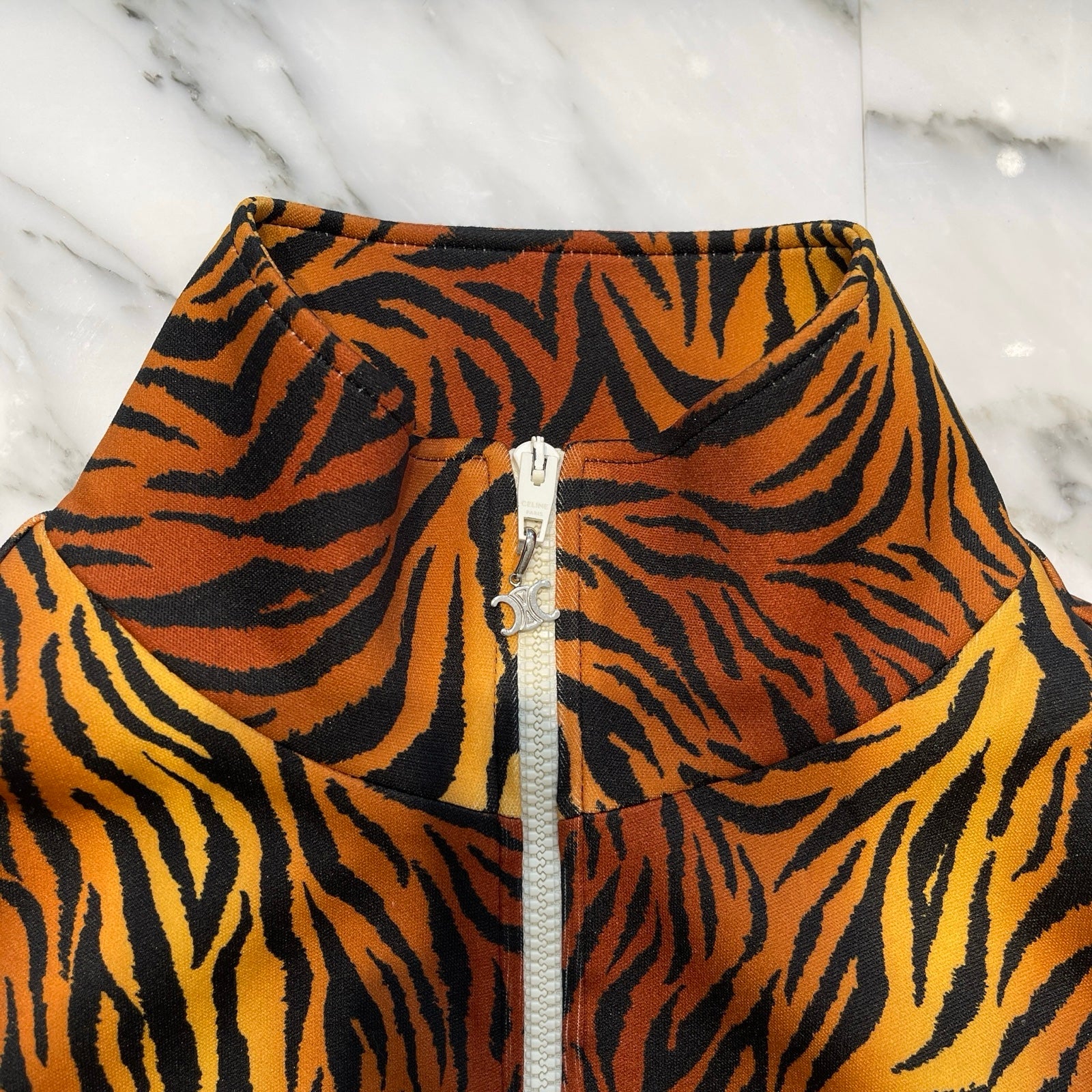 CELINE 2022SS Tiger Zip Up Track Jacket 2Y654382Q Size M セリーヌ タイガージップアップトラックジャケット サイズM