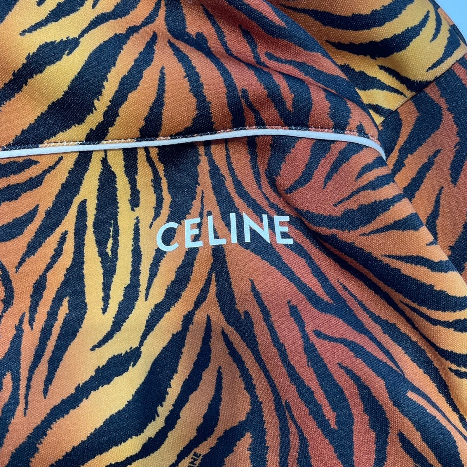 CELINE 2022SS Tiger Zip Up Track Jacket 2Y654382Q Size M セリーヌ タイガージップアップトラックジャケット サイズM