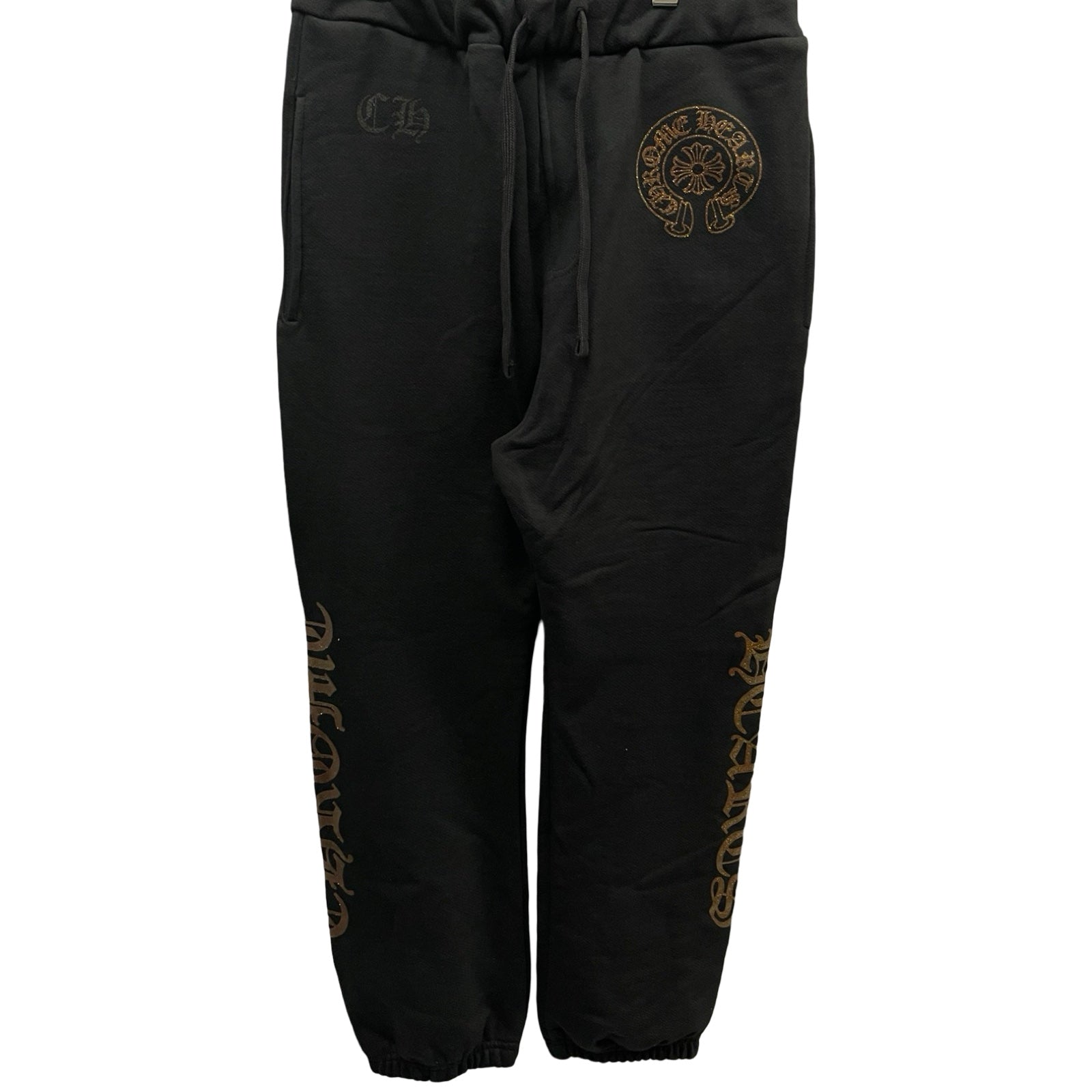 CHROME HEARTS 1998 Glitter HorseShoe Sweat Pants Size S