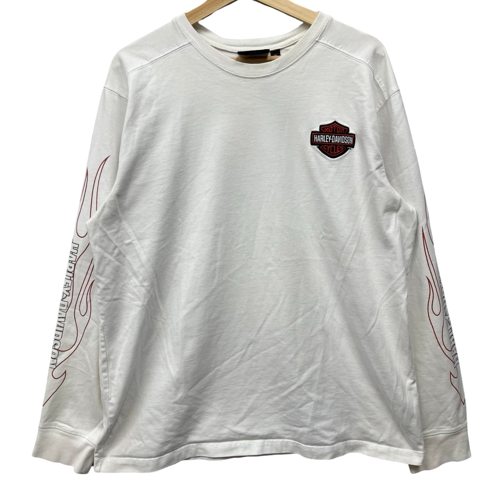 Vintage 00's Harley-Davidson Logo Patch L/S Tee Size XL