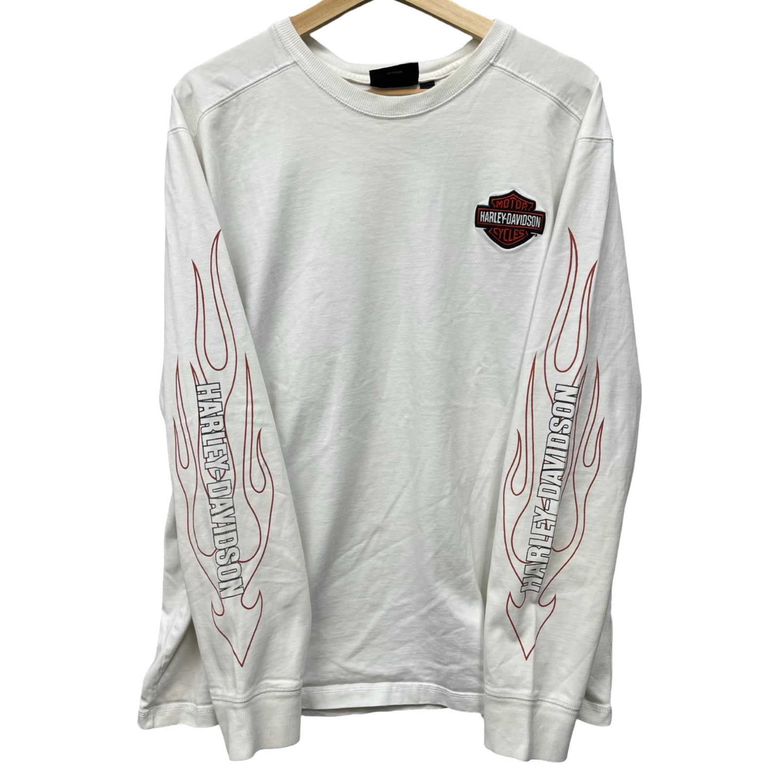 Vintage 00's Harley-Davidson Logo Patch L/S Tee Size XL