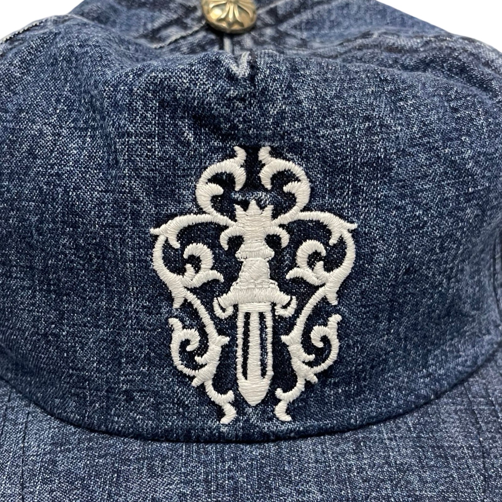 CHROME HEARTS 2024SS Vine Dagger Embroidery Denim Trucker Cap Size ONE SIZE（53-60）