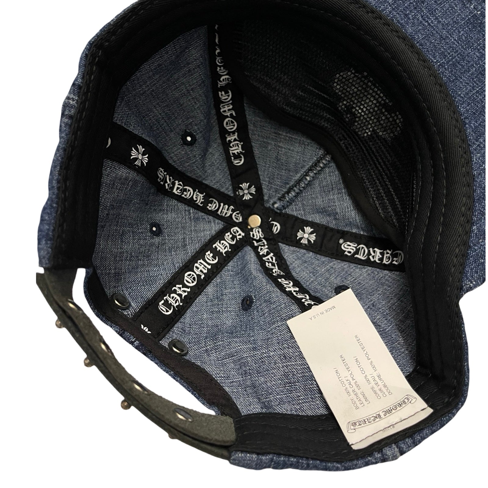 CHROME HEARTS 2024SS Vine Dagger Embroidery Denim Trucker Cap Size ONE SIZE（53-60）