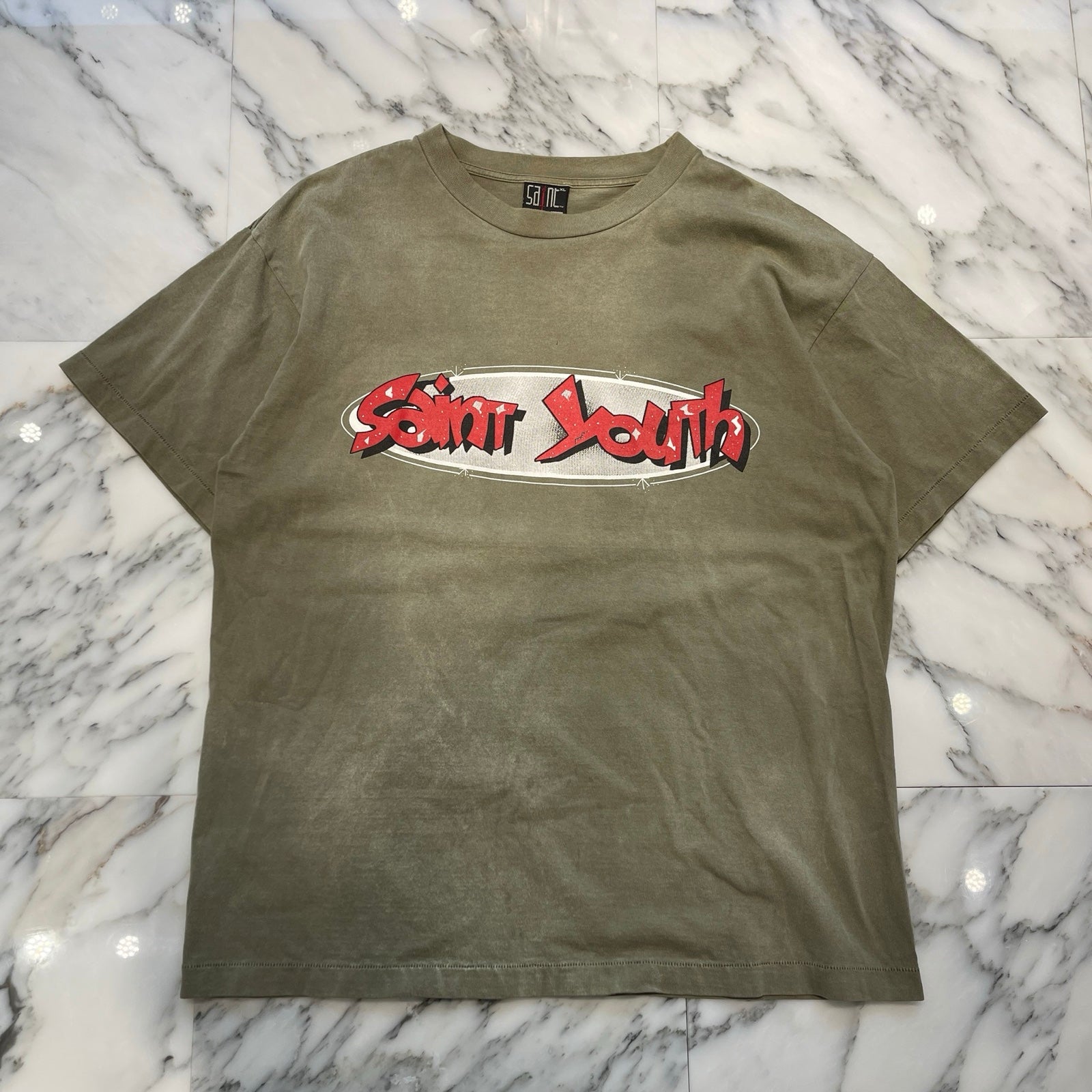 SAINT Mxxxxxx 2022SS SAINT YOUTH print Tee SM-S22-0000-024 Size XL