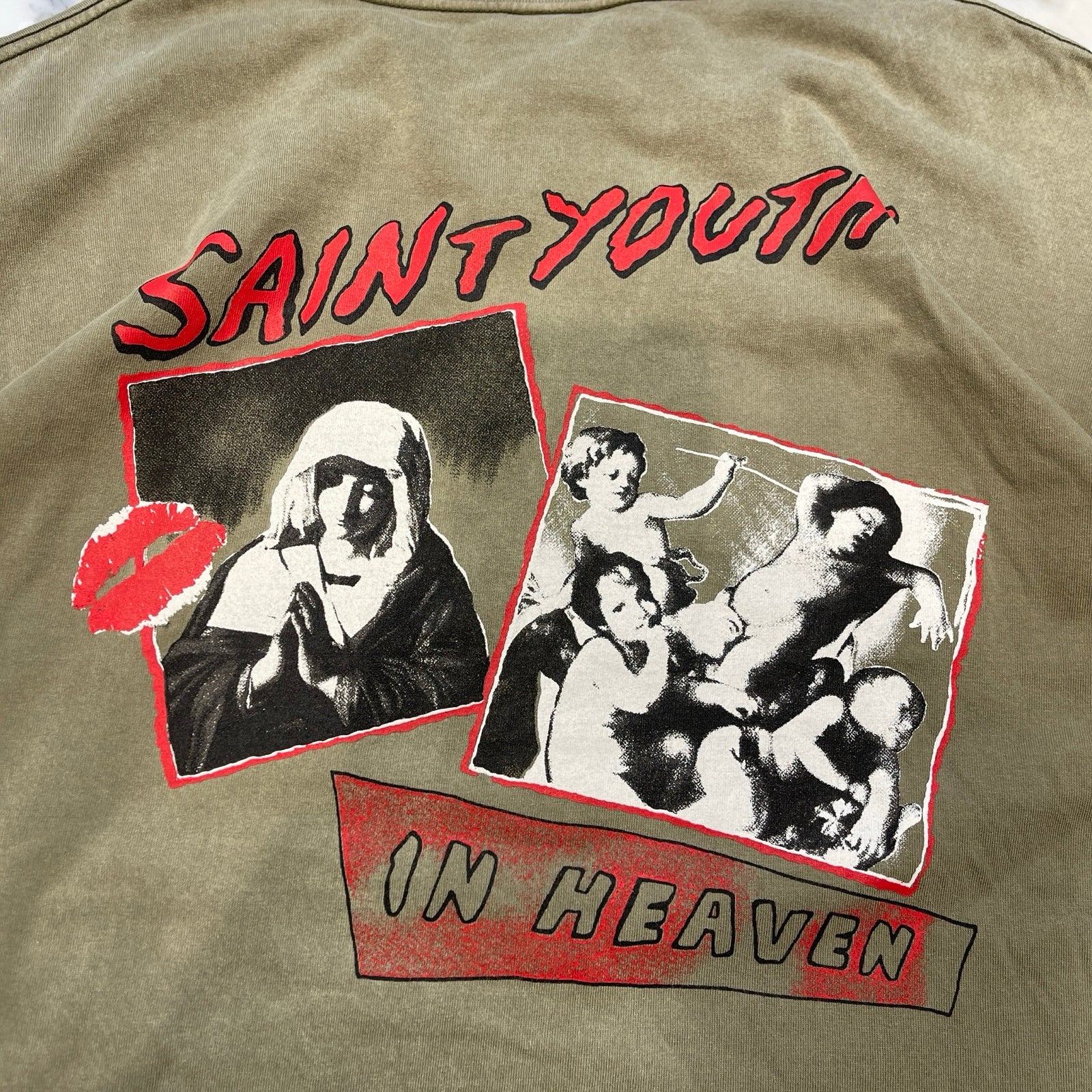 SAINT Mxxxxxx 2022SS SAINT YOUTH print Tee SM-S22-0000-024 Size XL