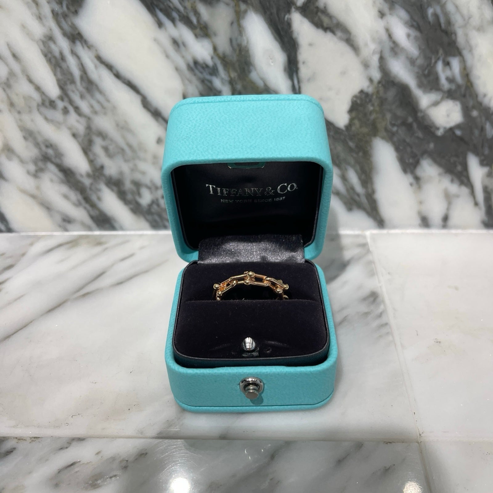Tiffany＆Co. Hardware Micro Link Ring YG 18K Size 6号 ティファニー ハードウェア マイクロリンクリング イエローゴールド 18K サイズ6号