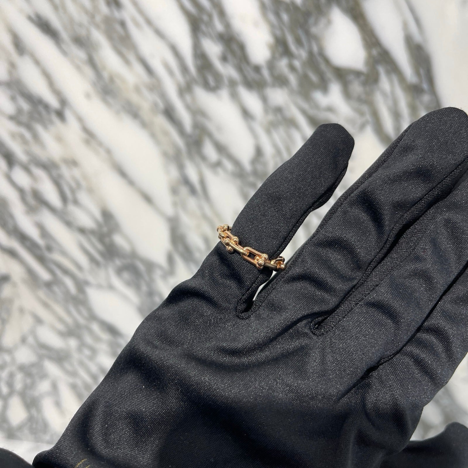 Tiffany＆Co. Hardware Micro Link Ring YG 18K Size 6号 ティファニー ハードウェア マイクロリンクリング イエローゴールド 18K サイズ6号