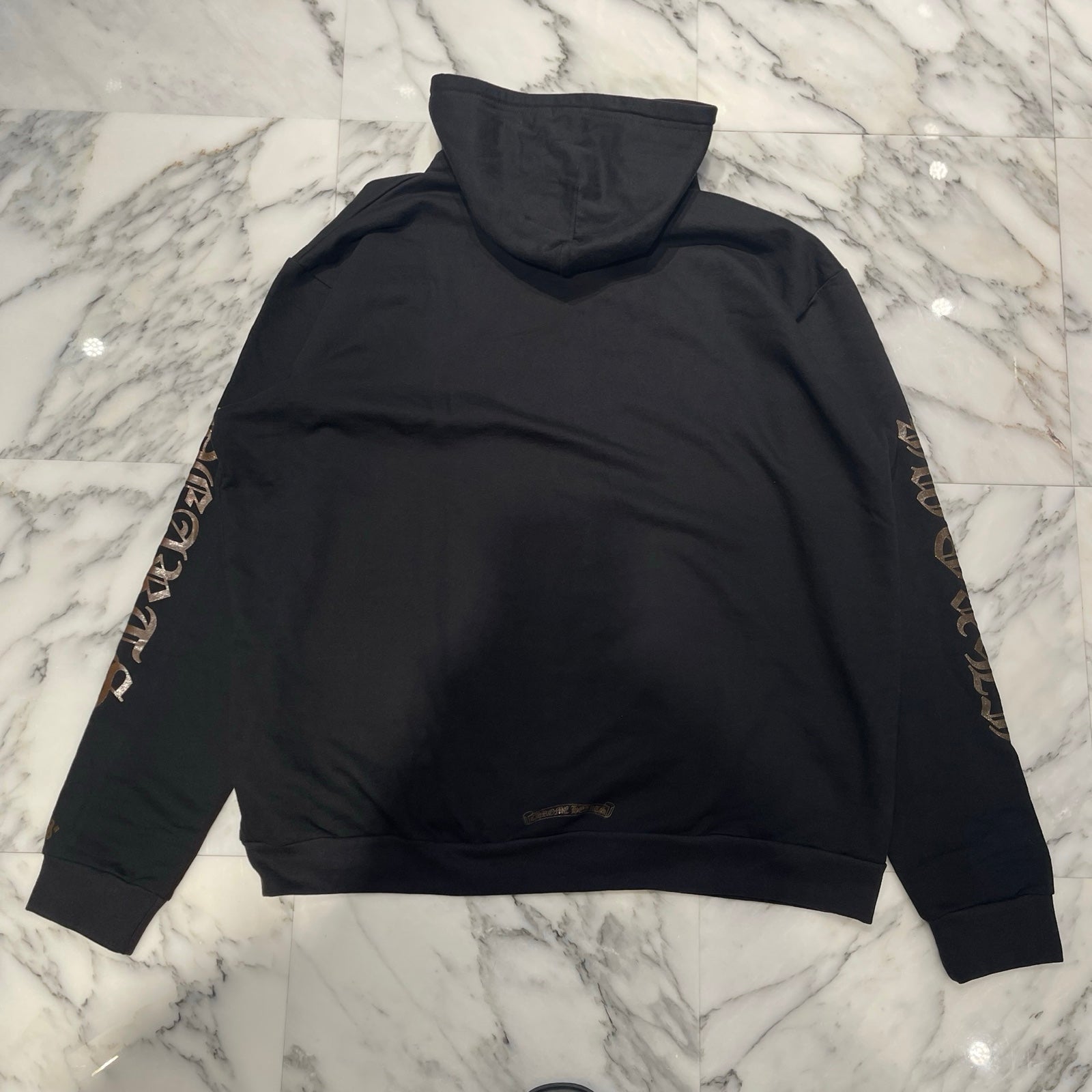 CHROME HEARTS 1998 Vertical Logo Glitter Zip Up Hoodie Size XL クロムハーツ 1998 ヴァーティカルロゴ グリッタージップアップフーディ サイズXL