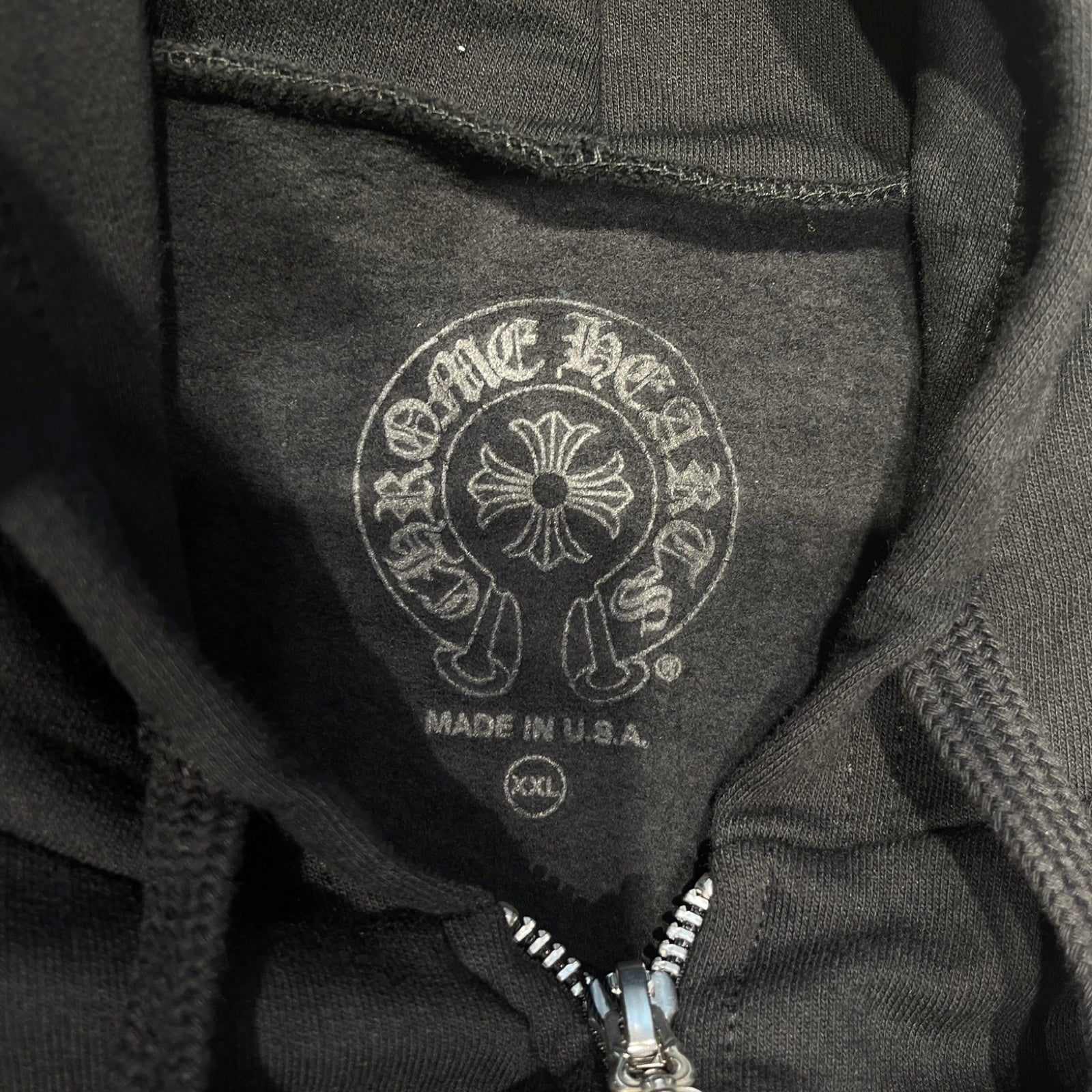 CHROME HEARTS 1998 Vertical Logo Glitter Zip Up Hoodie Size XXL クロムハーツ 1998 ヴァーティカルロゴ グリッタージップアップフーディ サイズXXL