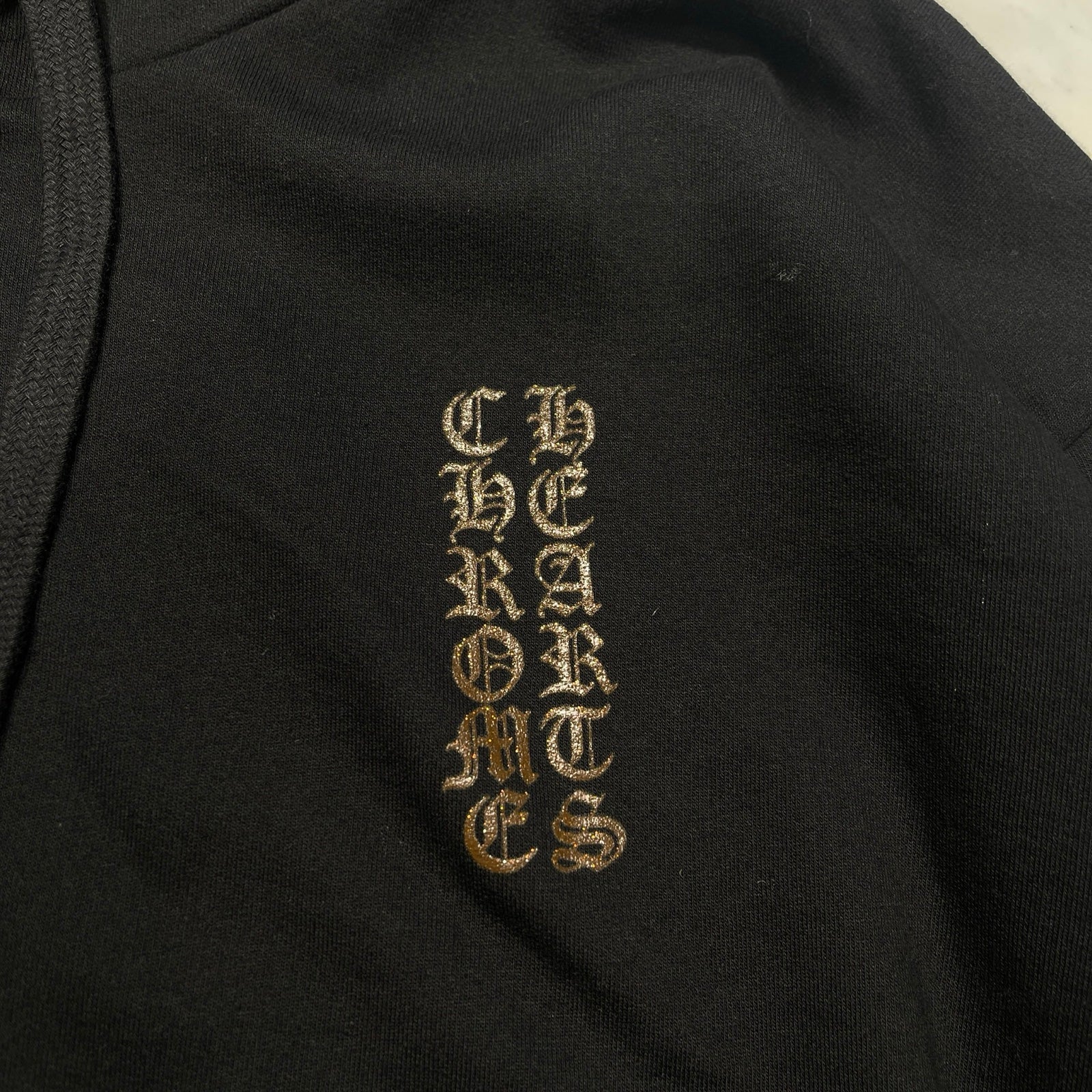 CHROME HEARTS 1998 Vertical Logo Glitter Zip Up Hoodie Size XXL クロムハーツ 1998 ヴァーティカルロゴ グリッタージップアップフーディ サイズXXL