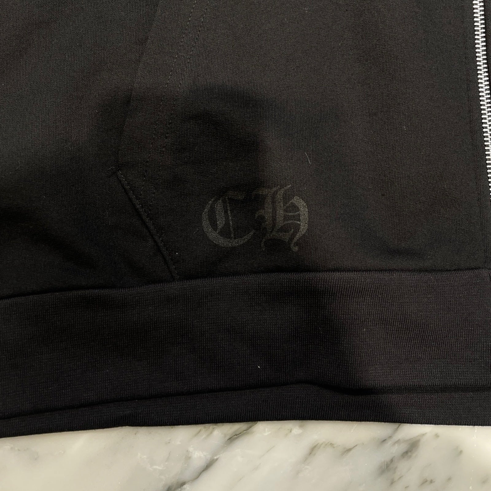 CHROME HEARTS 1998 Vertical Logo Glitter Zip Up Hoodie Size XXL クロムハーツ 1998 ヴァーティカルロゴ グリッタージップアップフーディ サイズXXL