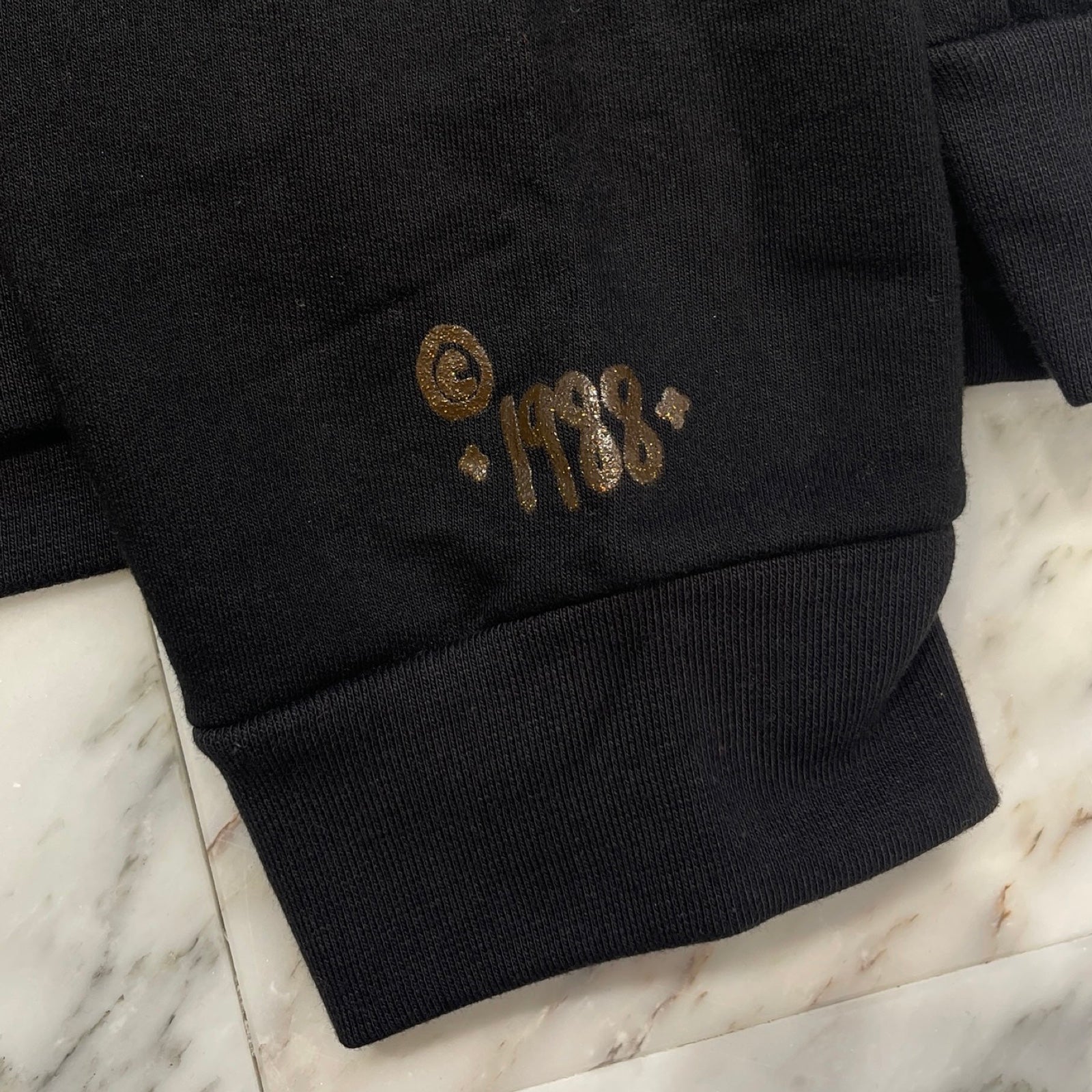 CHROME HEARTS 1998 Vertical Logo Glitter Zip Up Hoodie Size XXL クロムハーツ 1998 ヴァーティカルロゴ グリッタージップアップフーディ サイズXXL