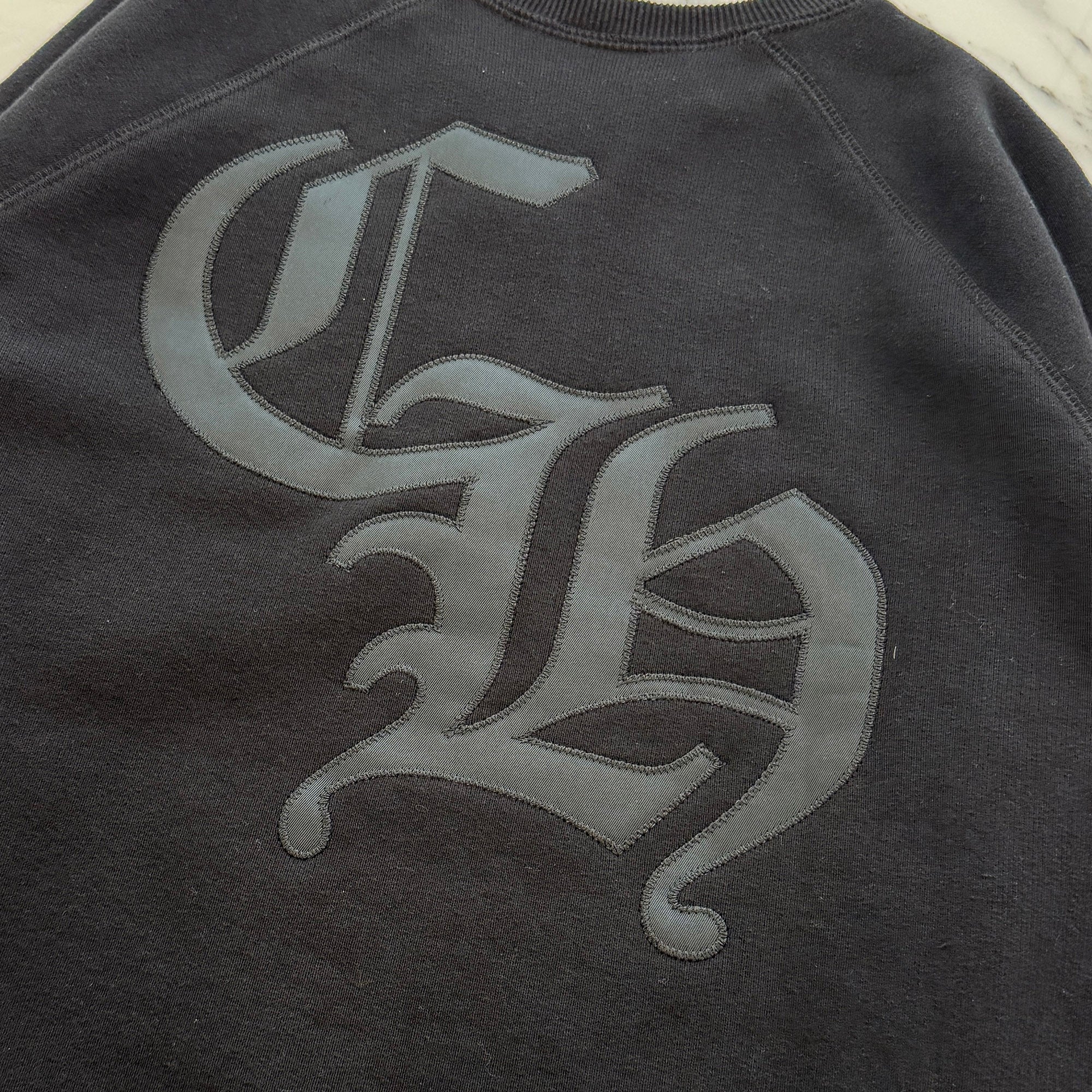 CHROME HEARTS 2025SS Y NOT Cemetery Cross Applique Embroidery Sweatshirt Size XS クロムハーツ ワイノット セメタリークロス アップリケ刺繡 スウェットシャツ サイズXS