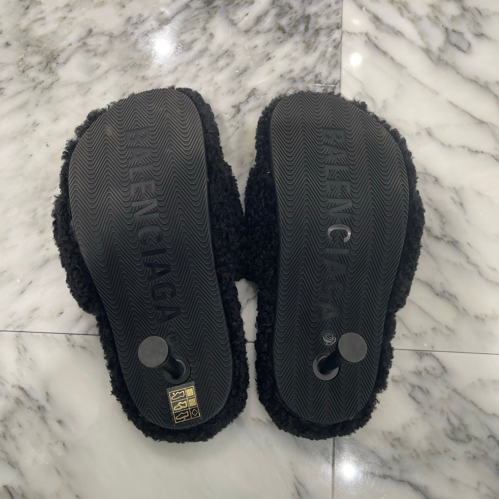 BALENCIAGA 2021SS Campaign Logo Embroidery Boa Fabric Pumps Size 38 バレンシアガ キャンペーンロゴ刺繍 ボア素材 パンプス サイズ38