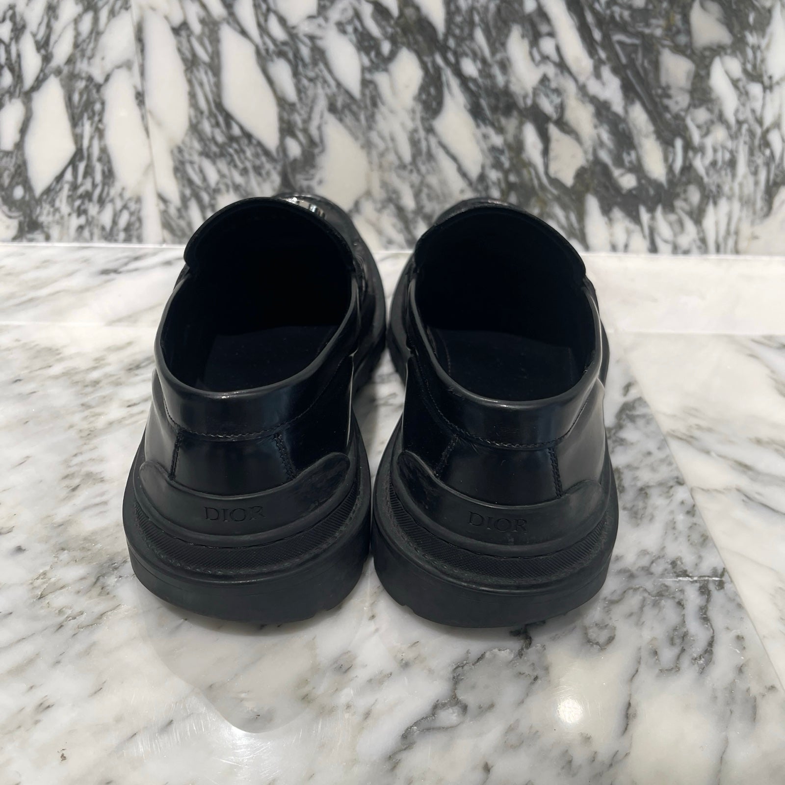 DIOR 2023SS CD ICON Explorer Loafers 3LO117ZJQ_H969 Size 40 ディオール CDアイコン エクスプローラー ローファー レザーシューズ サイズ40