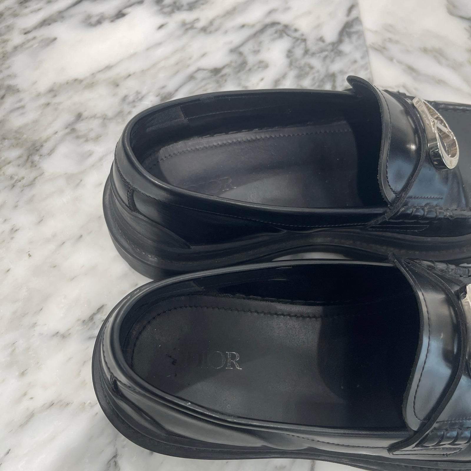 DIOR 2023SS CD ICON Explorer Loafers 3LO117ZJQ_H969 Size 40 ディオール CDアイコン エクスプローラー ローファー レザーシューズ サイズ40