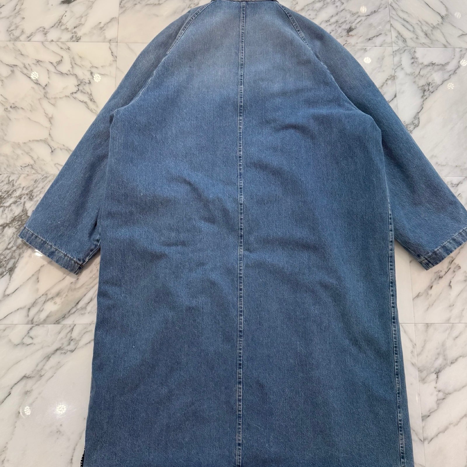 BALENCIAGA 2019AW Denim Mouton Car Coat 600286 TDW14 Size 42 バレンシアガ デニム ムートン カーコート サイズ42
