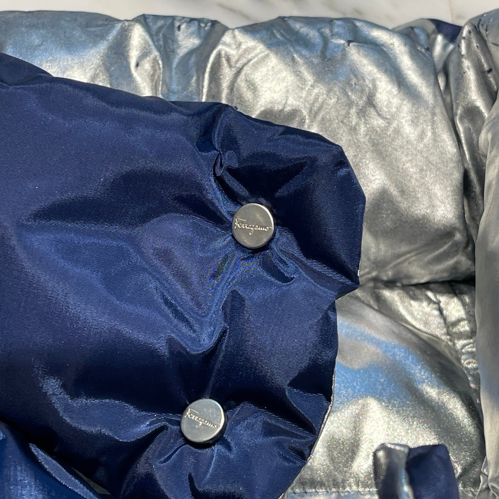 Salvatore Ferragamo Rubber Logo Patch Reversible Down Jacket Size 46 サルヴァトーレ フェラガモ ラバーロゴパッチ リバーシブル ダウンジャケット サイズ46