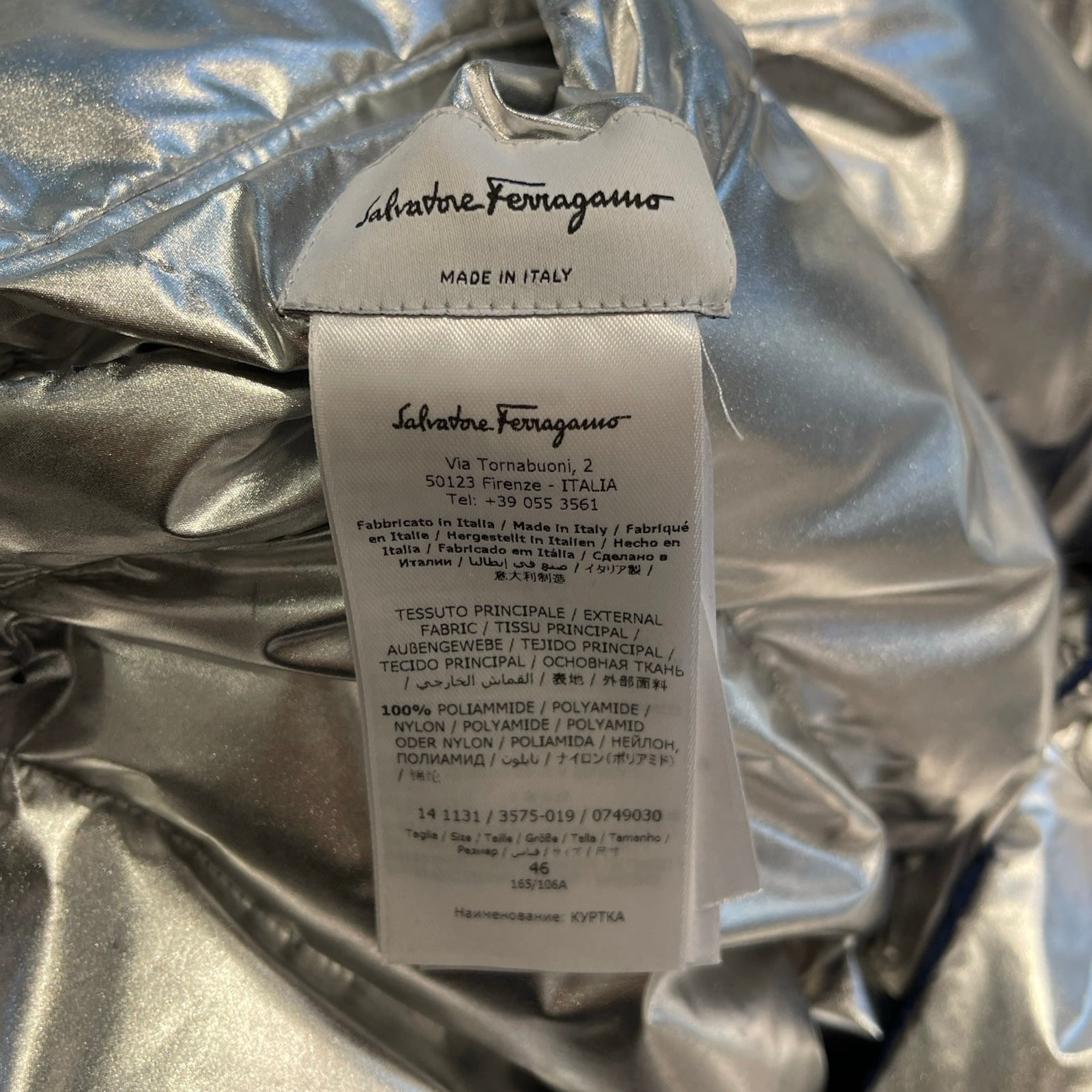 Salvatore Ferragamo Rubber Logo Patch Reversible Down Jacket Size 46 サルヴァトーレ フェラガモ ラバーロゴパッチ リバーシブル ダウンジャケット サイズ46