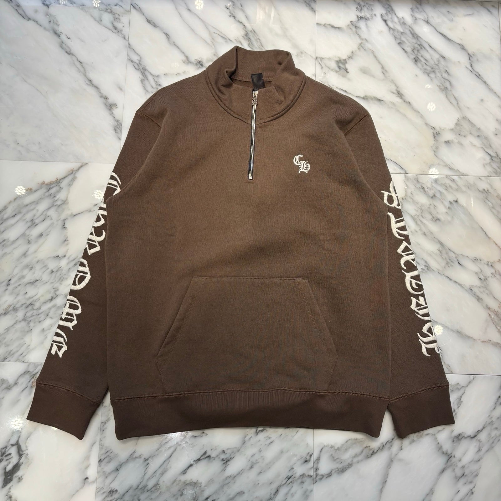 CHROME HEARTS Y NOT SLO RIDE Half Zip Sweat Shirt Size M クロムハーツ ワイノット スローライド ハーフジップスウェットシャツ サイズM