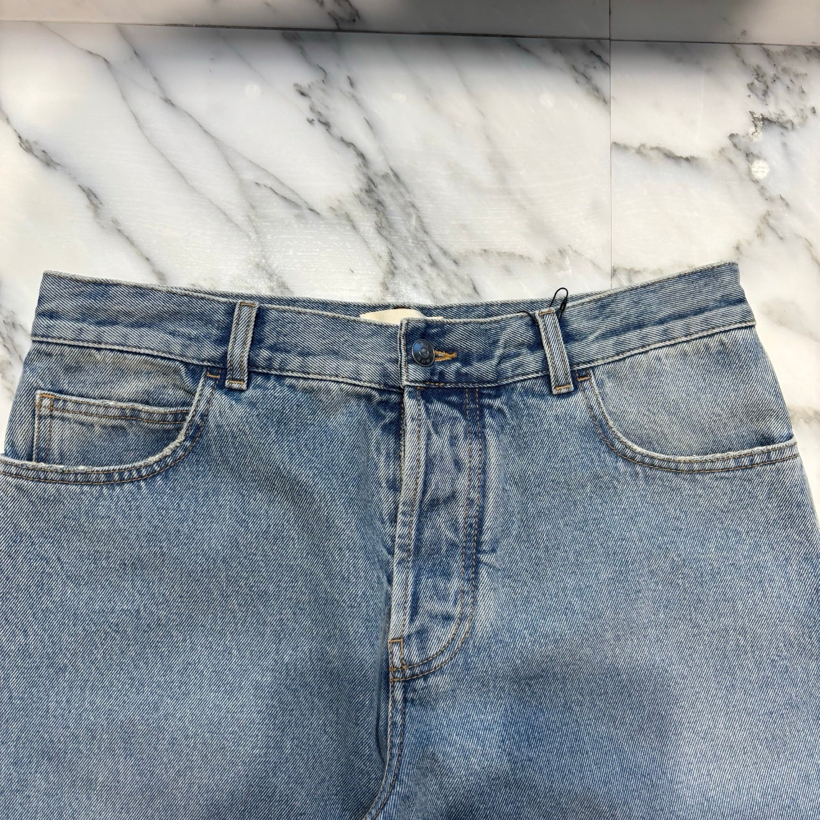 THE LOW Blue Ross Mid Rise Straight Leg Jeans 554-W3103 Size 32 ザ