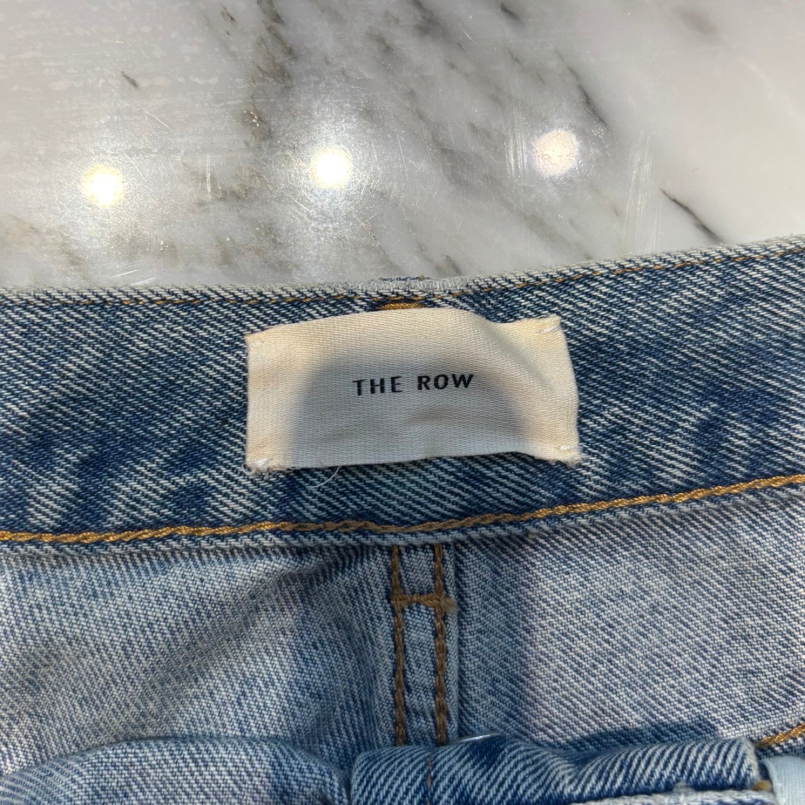 THE LOW Blue Ross Mid Rise Straight Leg Jeans 554-W3103 Size 32 ザ