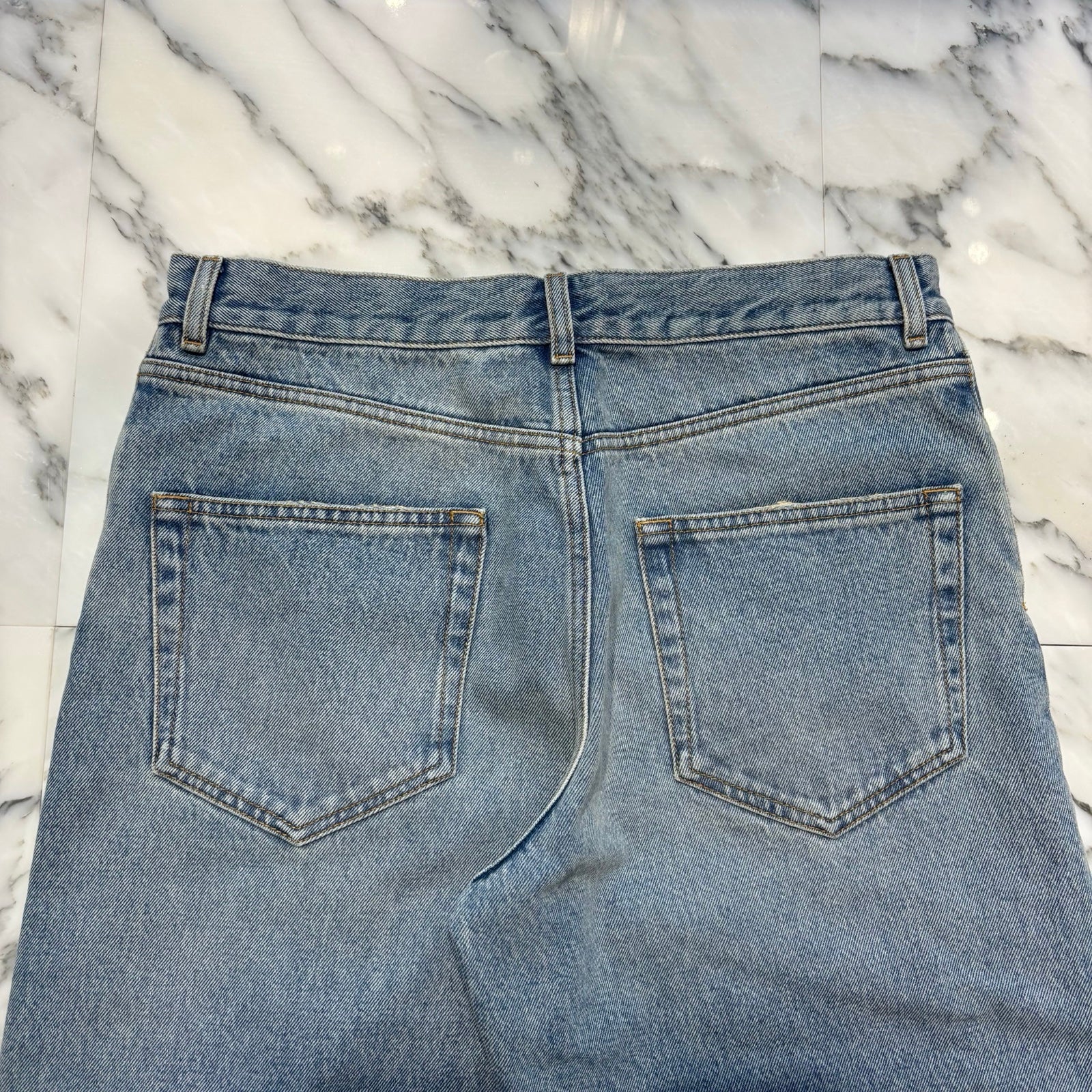 THE LOW Blue Ross Mid Rise Straight Leg Jeans 554-W3103 Size 32 ザ
