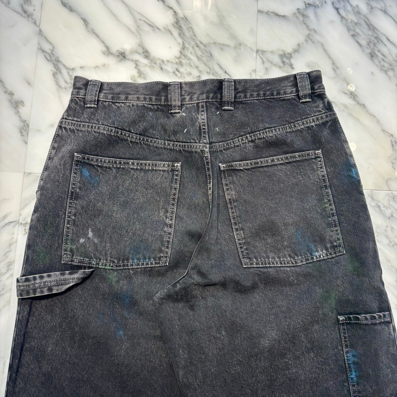 Maison Margiela 2022AW Black Paint Jeans S51LA0162 S30842 Size 32