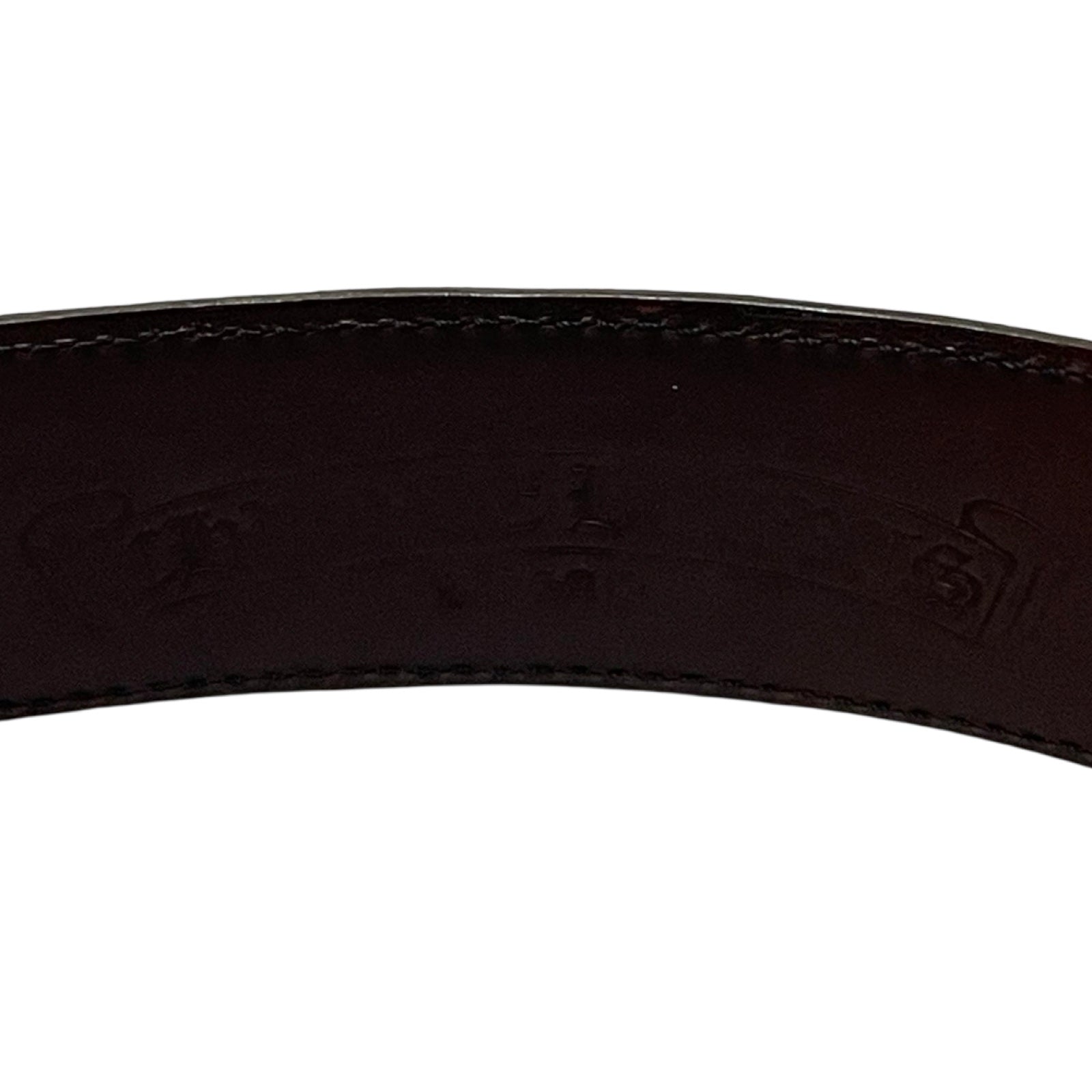 CHROME HEARTS Black Cemetery Cross Patch Leather Belt Size30