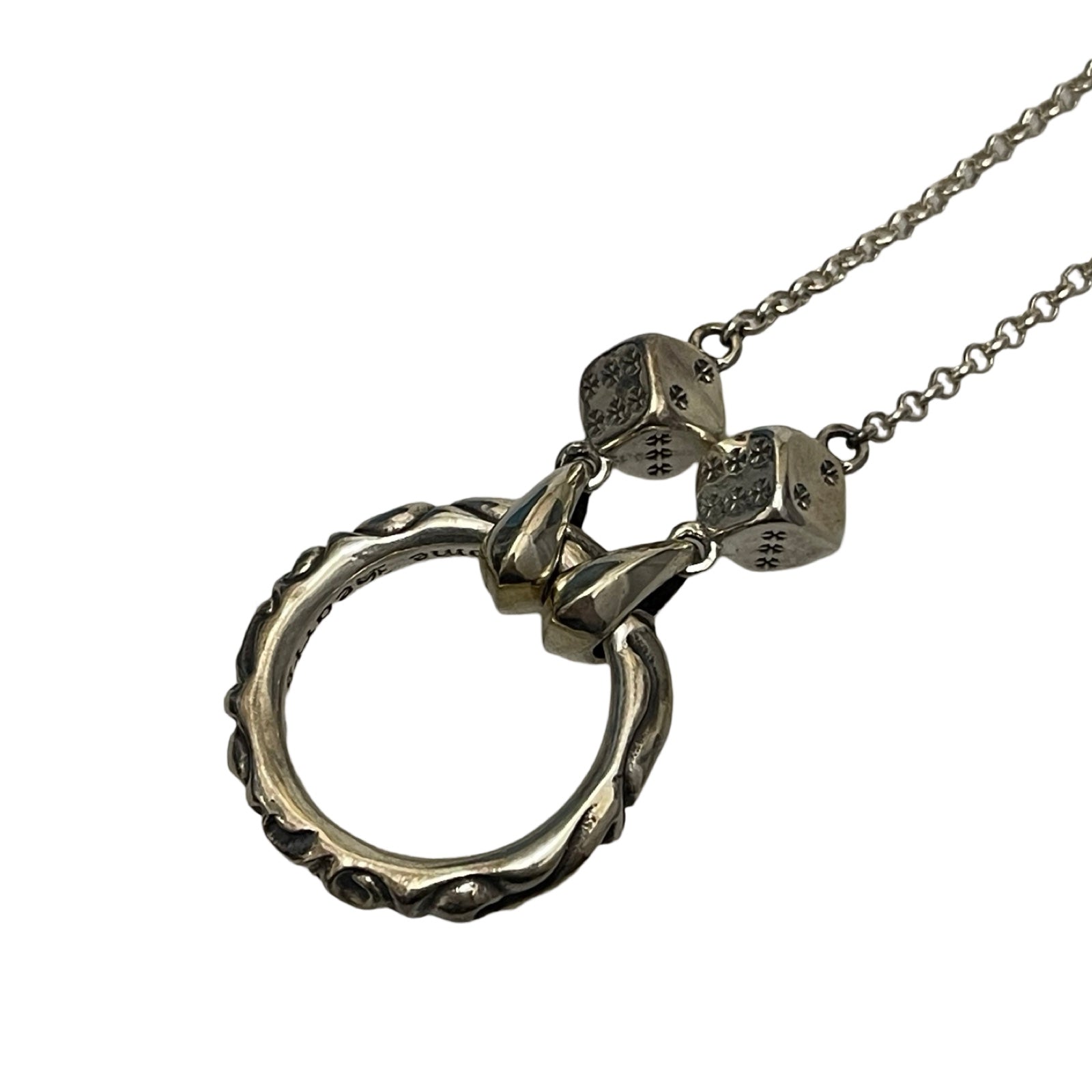 CHROME HEARTS  EYWR LOOP DICE DBL Necklace