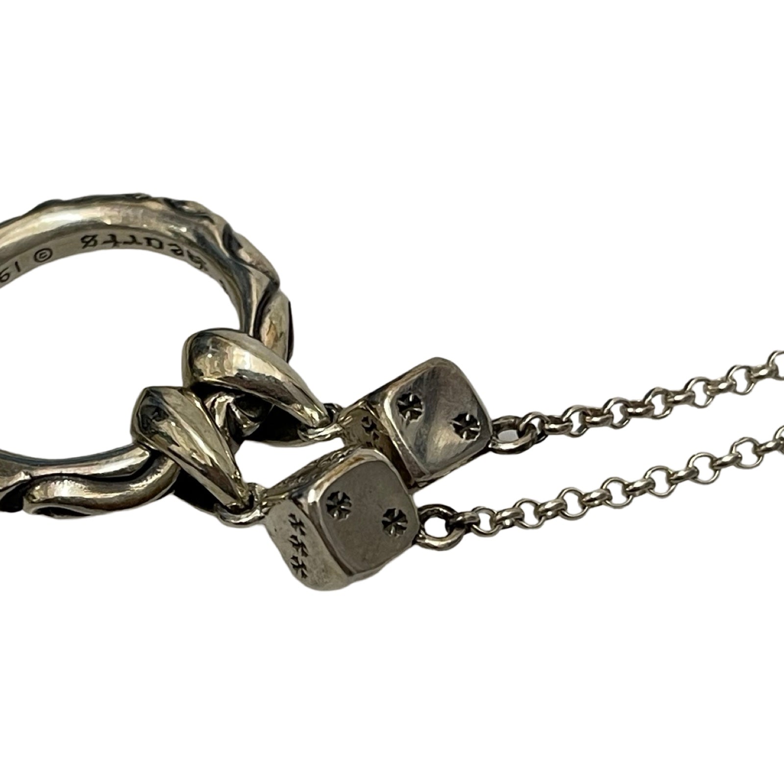 CHROME HEARTS  EYWR LOOP DICE DBL Necklace