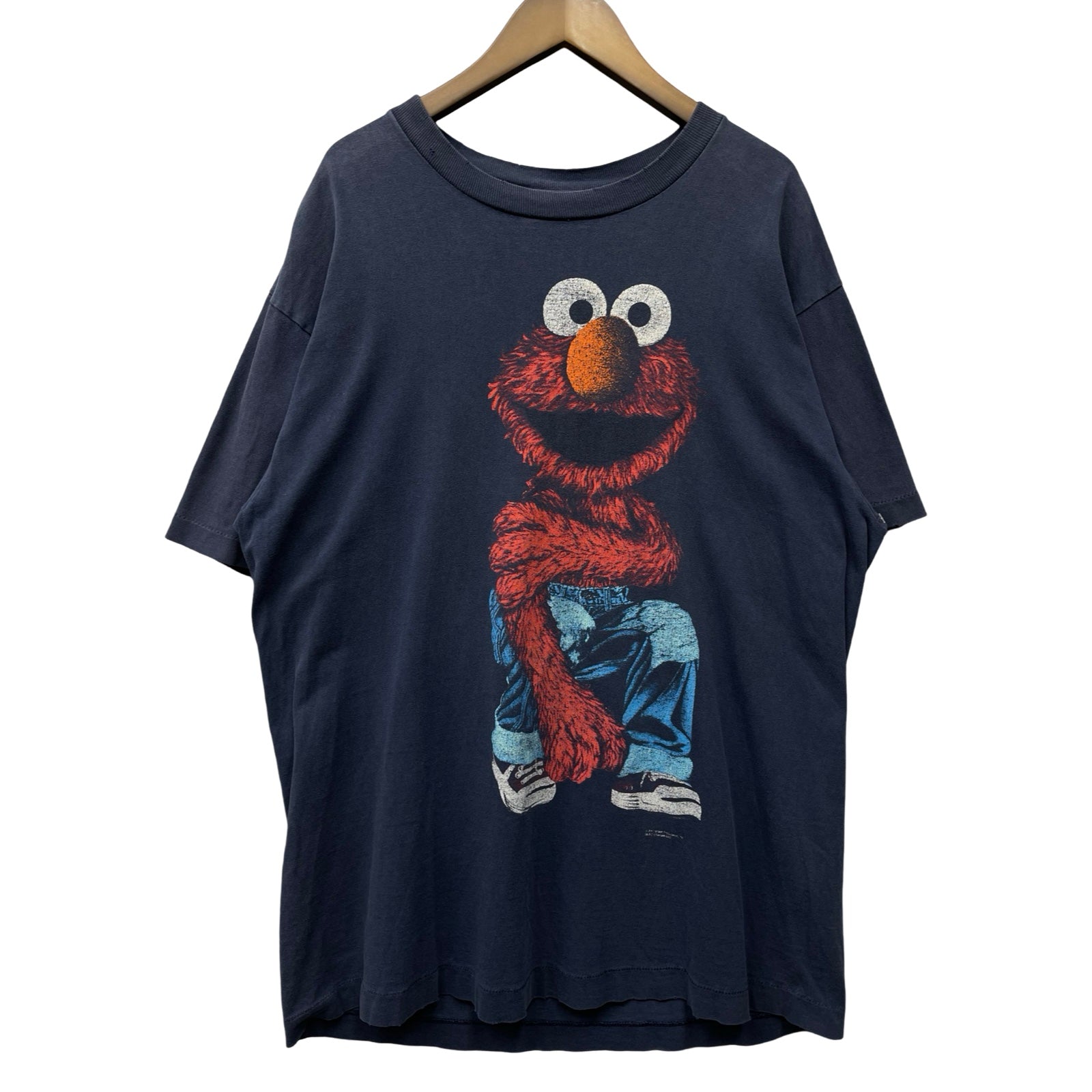90s XL 希少 フェード エルモ ELMO ヴィンテージ Tシャツ Vintage 90's SESAME STREET ELMO Jim Henson S/S Tee Size XL