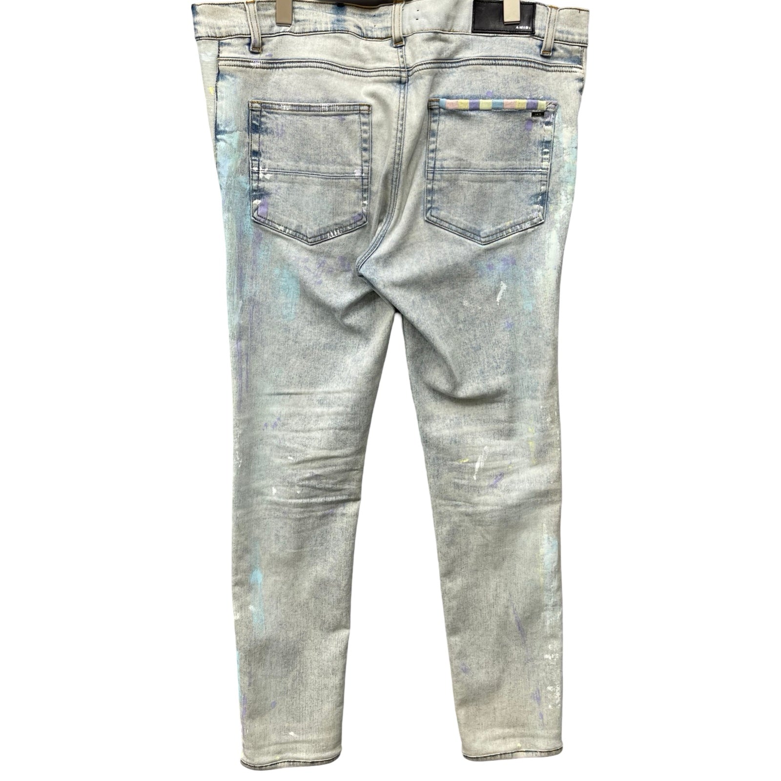 AMIRI Painter Tie Dye Damage Stretch Skinny Jeans Size 34