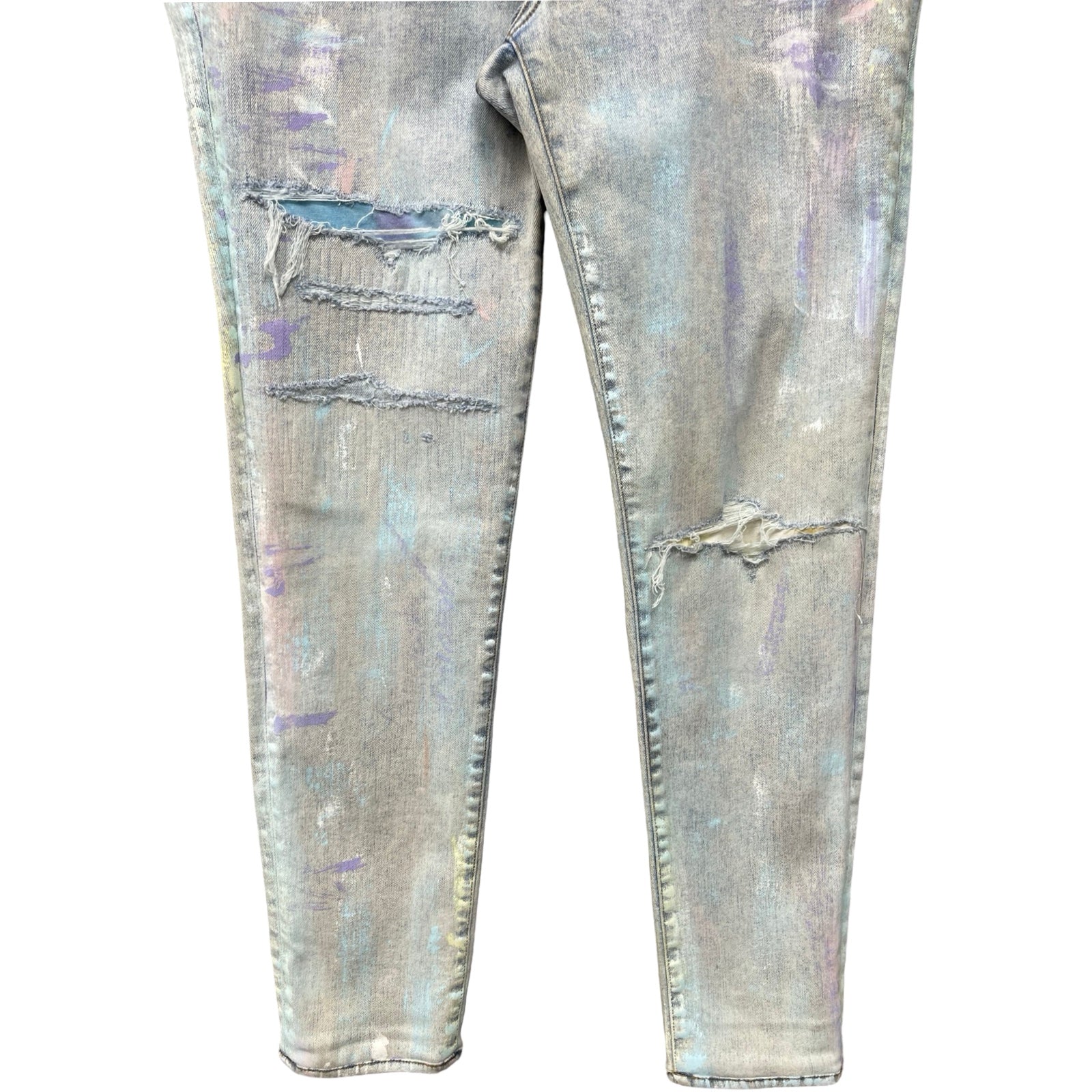 AMIRI Painter Tie Dye Damage Stretch Skinny Jeans Size 34