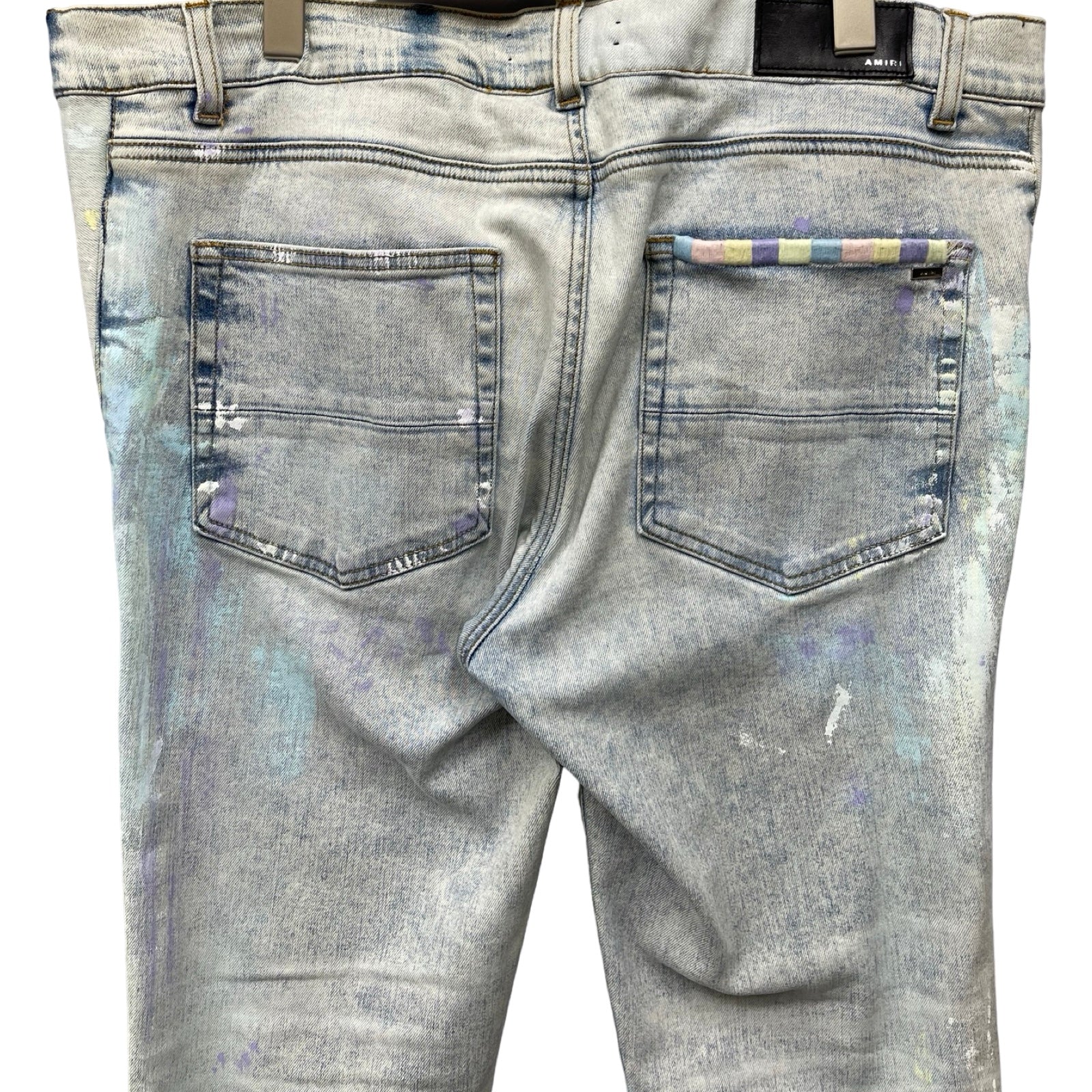 AMIRI Painter Tie Dye Damage Stretch Skinny Jeans Size 34