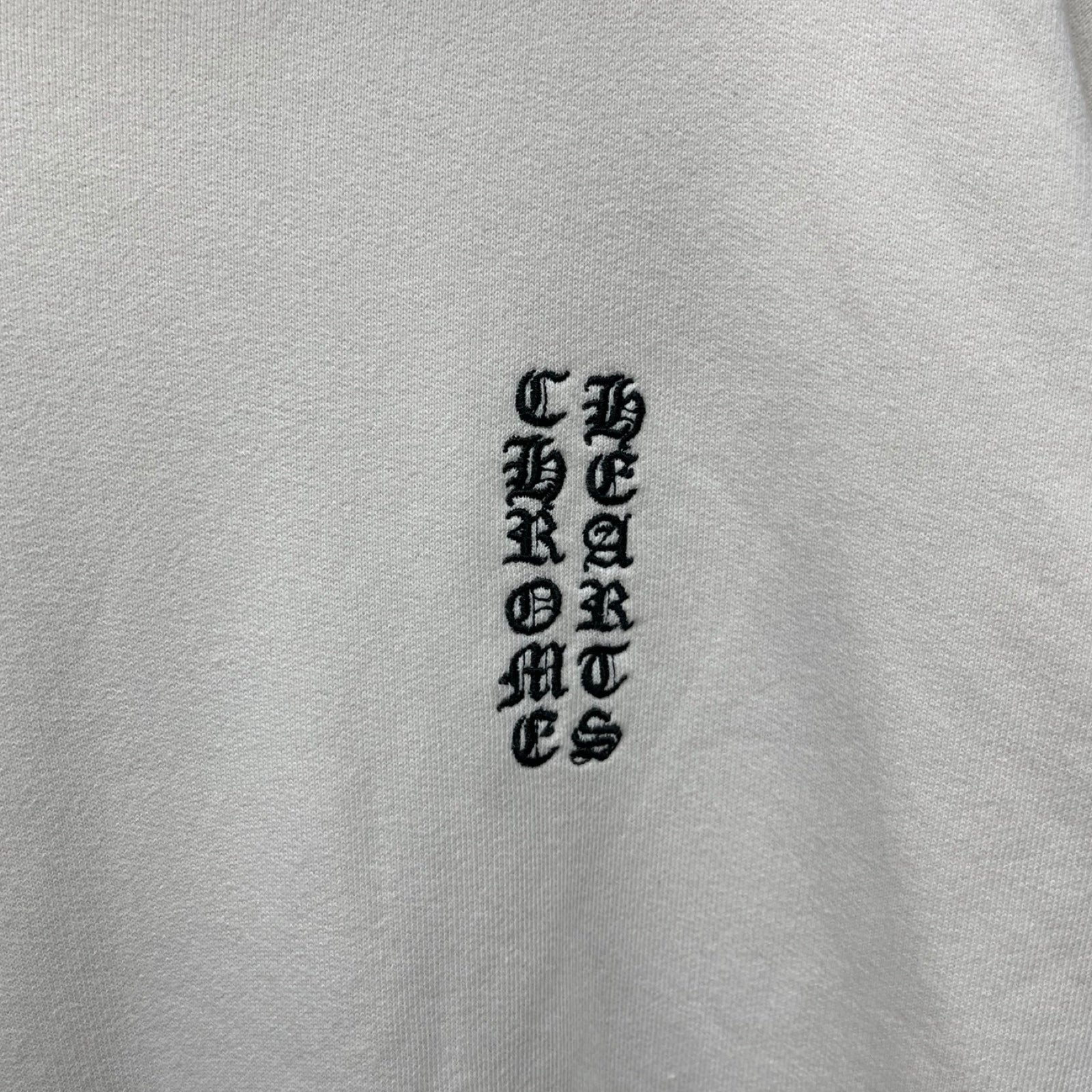 CHROME HEARTS Y NOT Vertical Logo Embroidery Pullover Hoodie Size XL