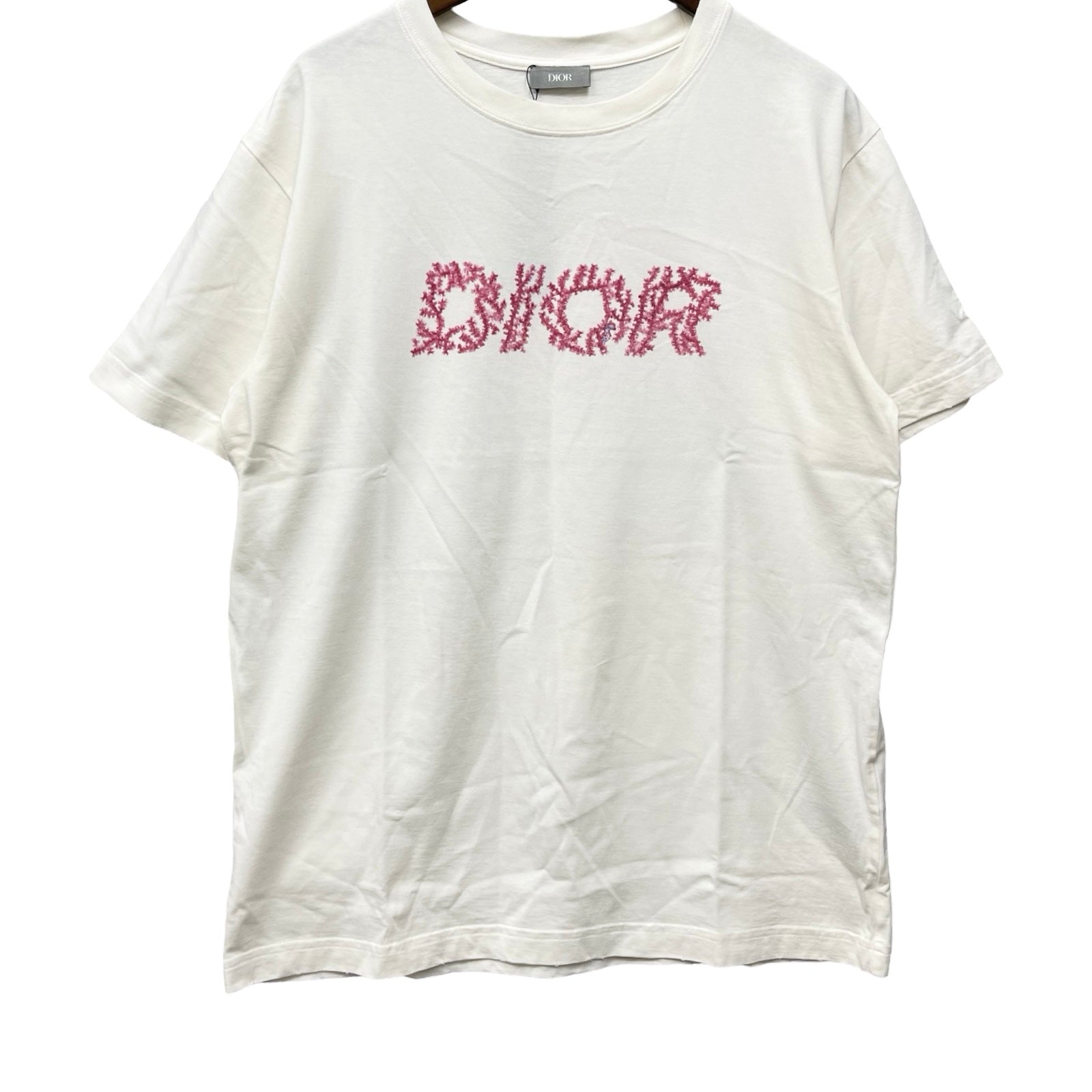 DIOR 2024AW Italic Coral Logo Short Sleeve T-Shirt 483J696C0847 Size M